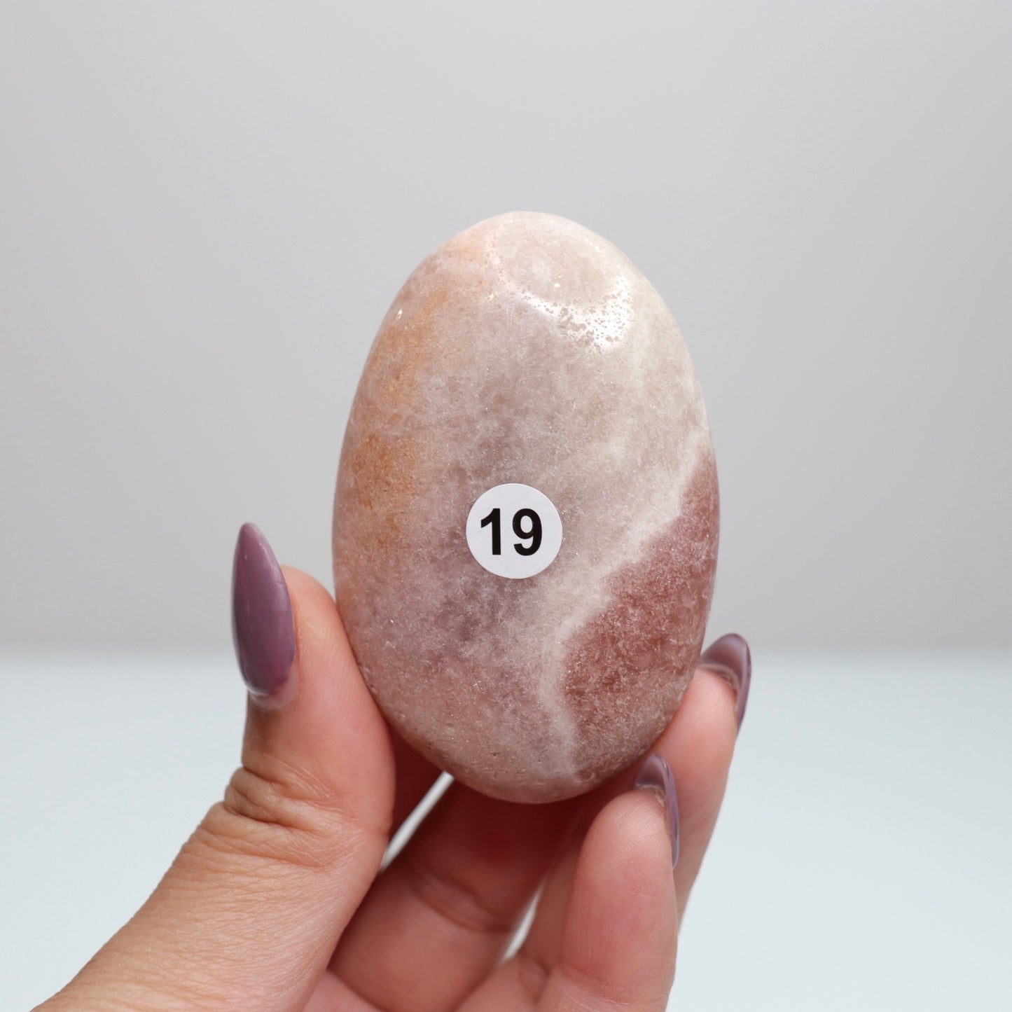 Pink Amethyst Palm Stone | 19