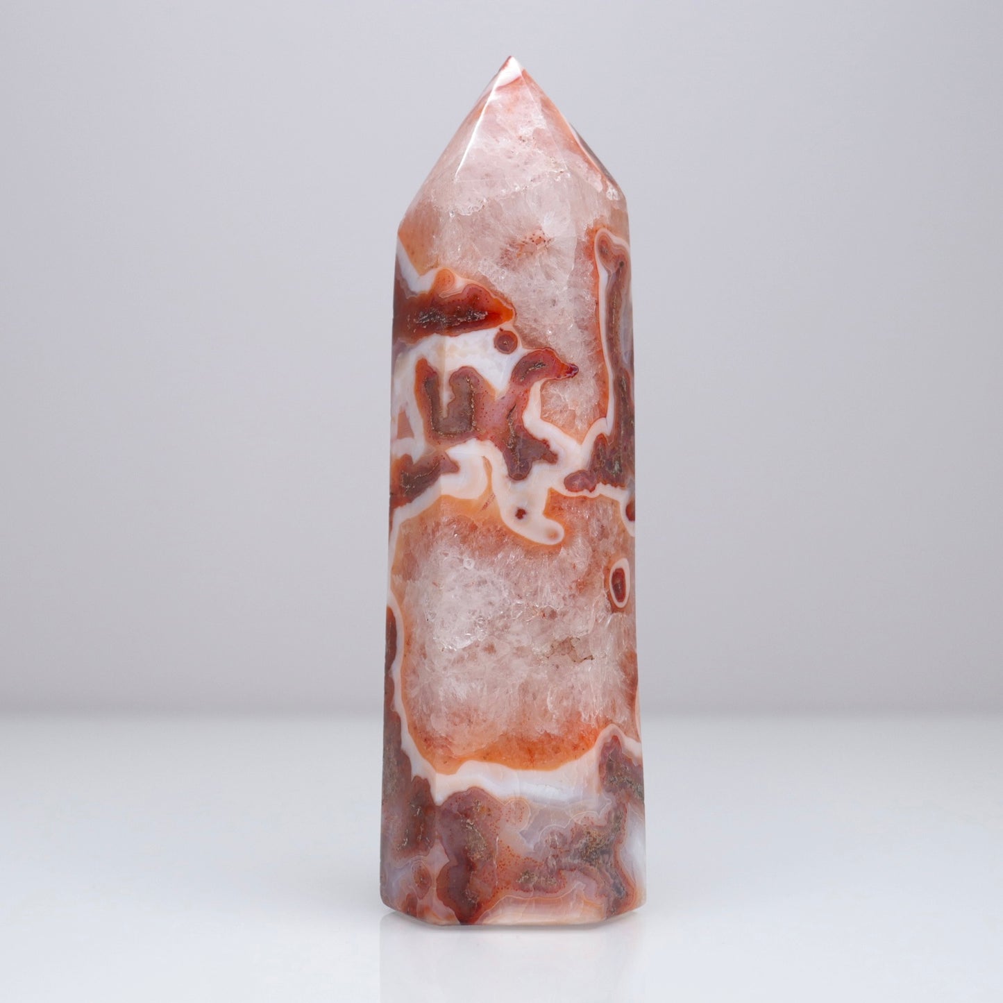 Carnelian X Moss Agate Tower | 2