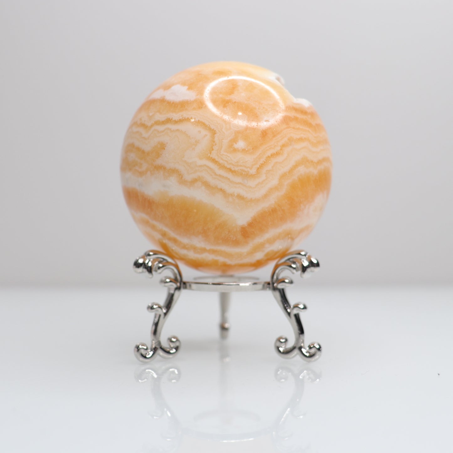 Orange Calcite Sphere | 1