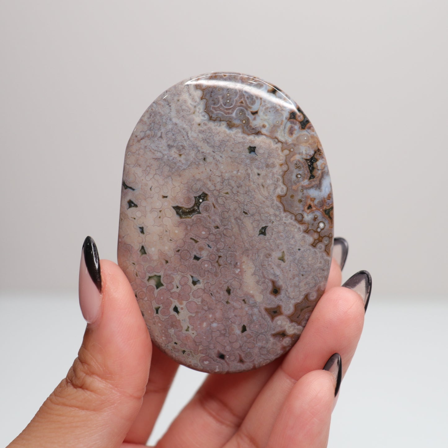 Ocean Jasper Flat Palm Stone