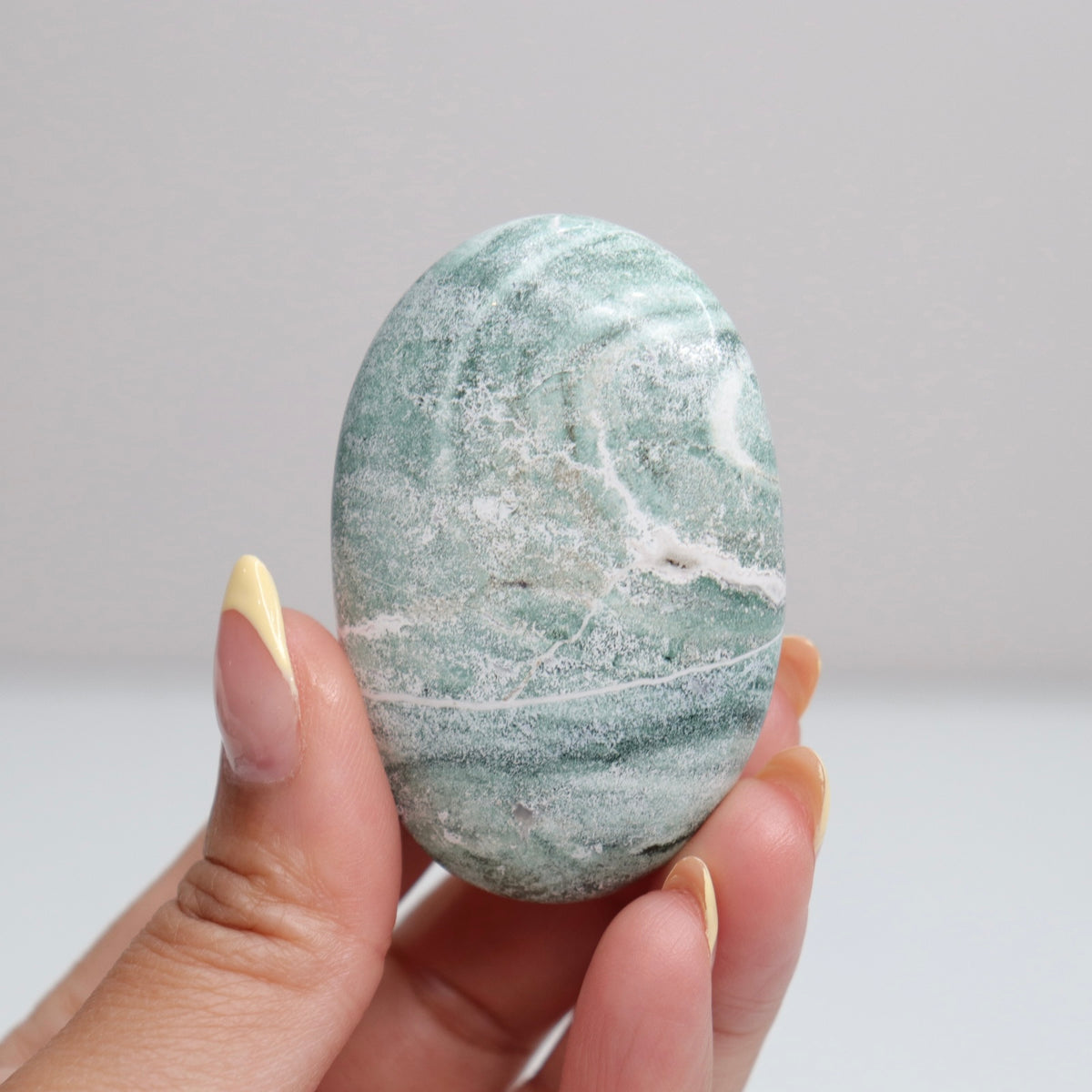 Green Sardonyx Palm Stone 2