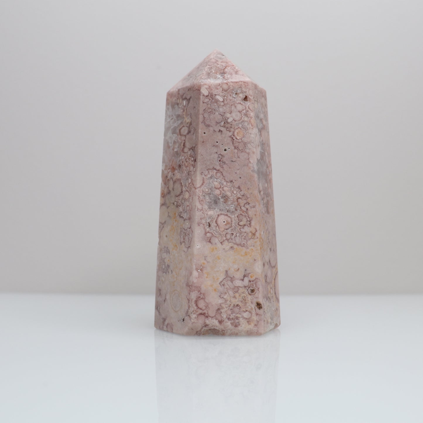 Pink Amethyst X Flower Agate Tower