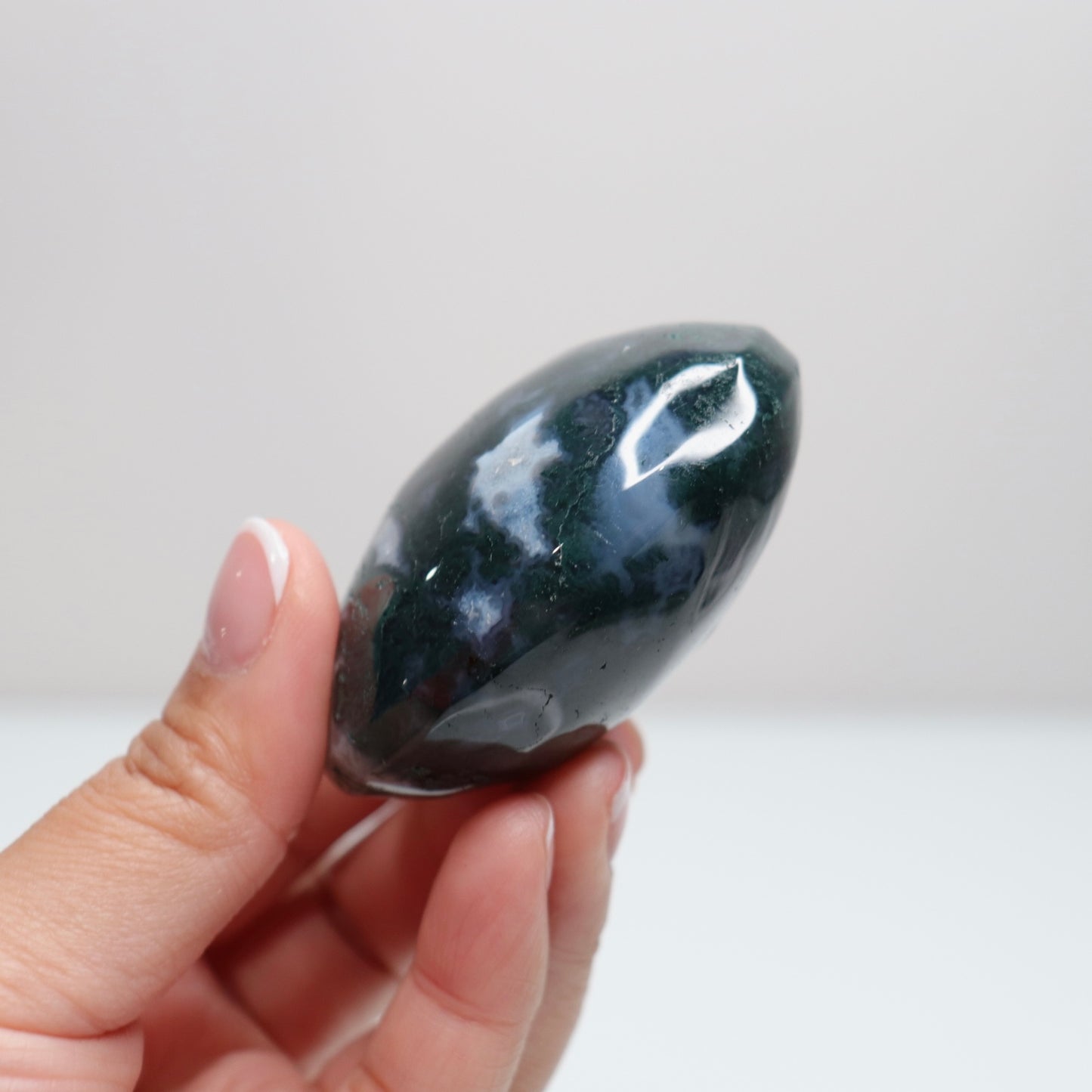Moss Agate Palm Stone | 55