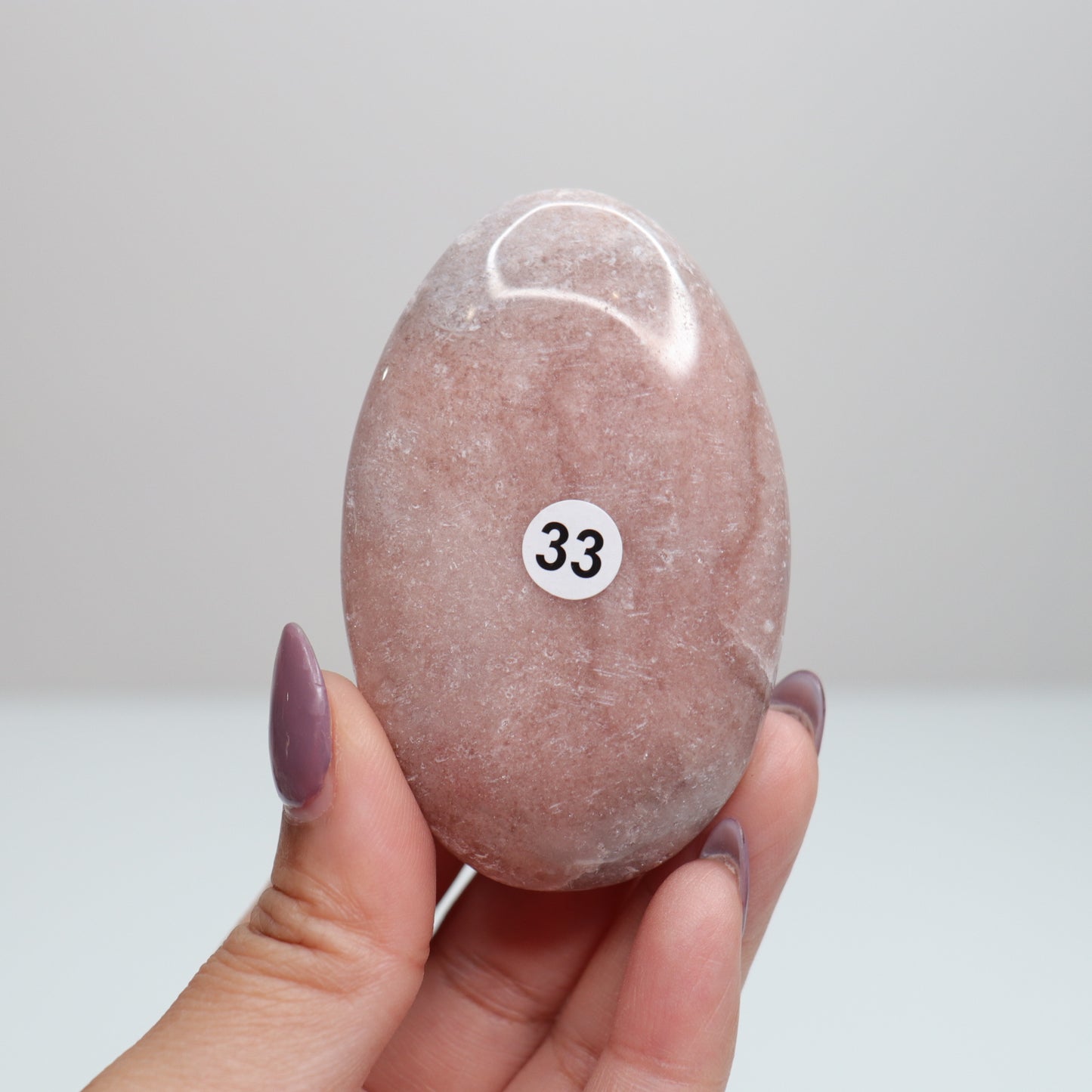 Pink Amethyst Palm Stone | 33