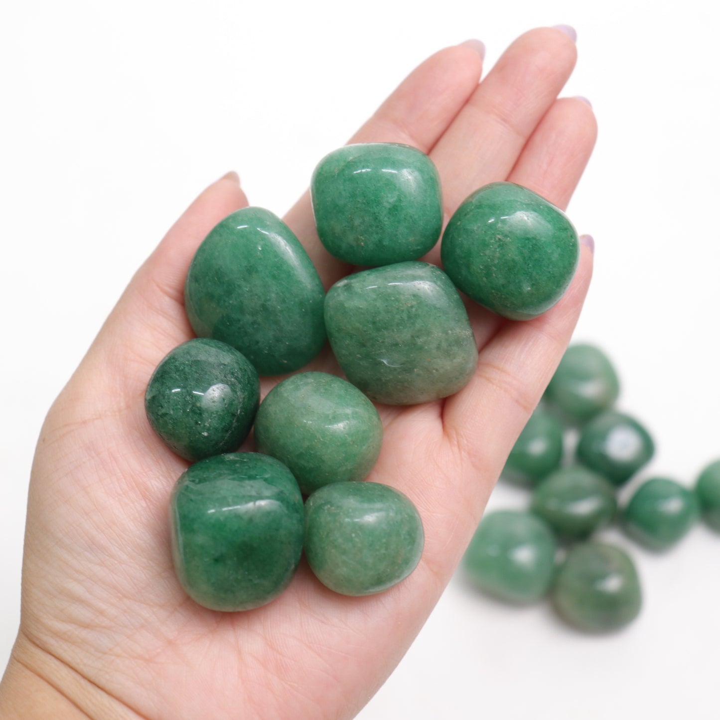 Green Strawberry Quartz Tumbles