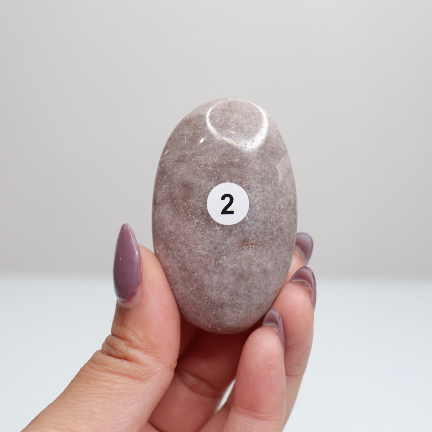 Pink Amethyst Palm Stone | 2