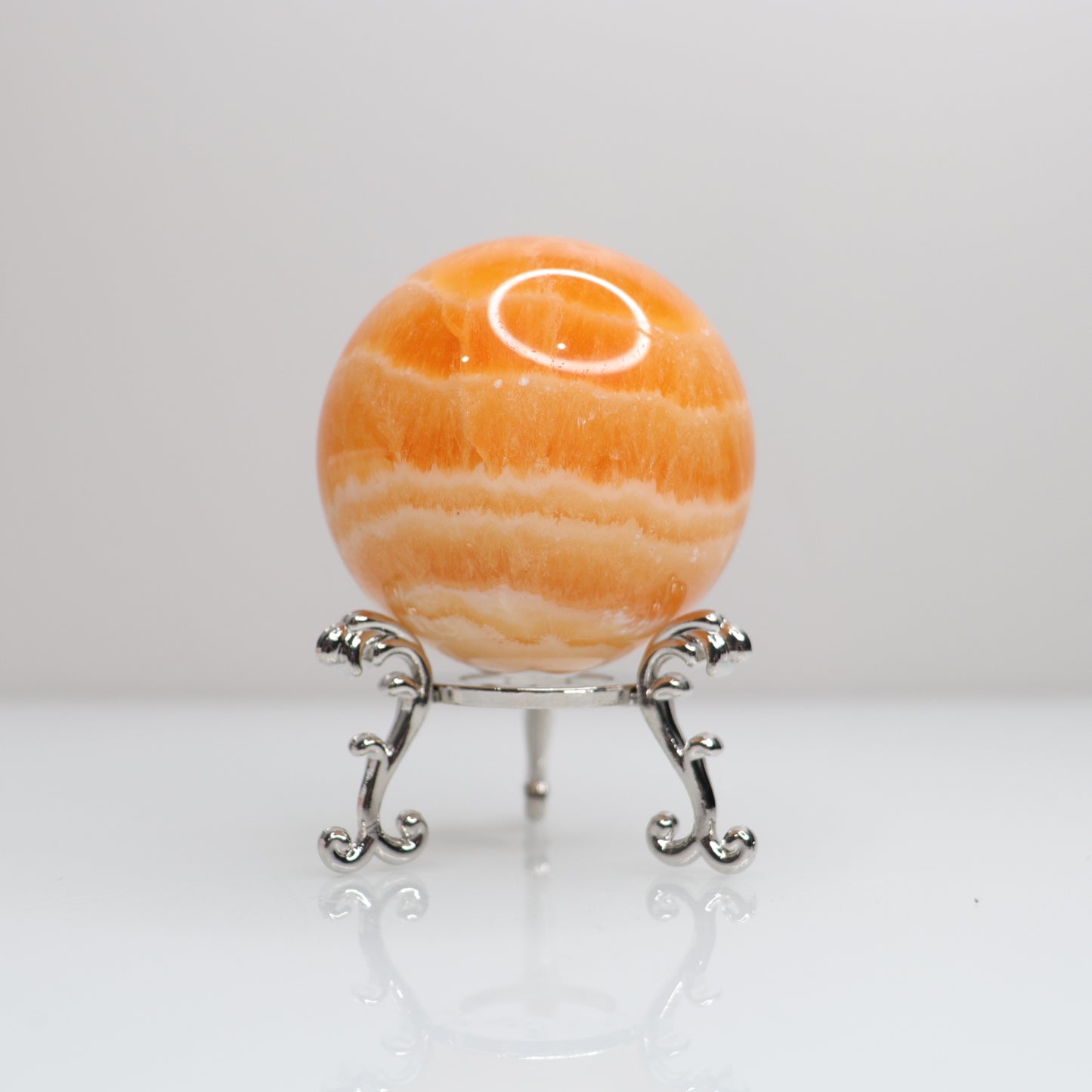 Orange Calcite Sphere | 7