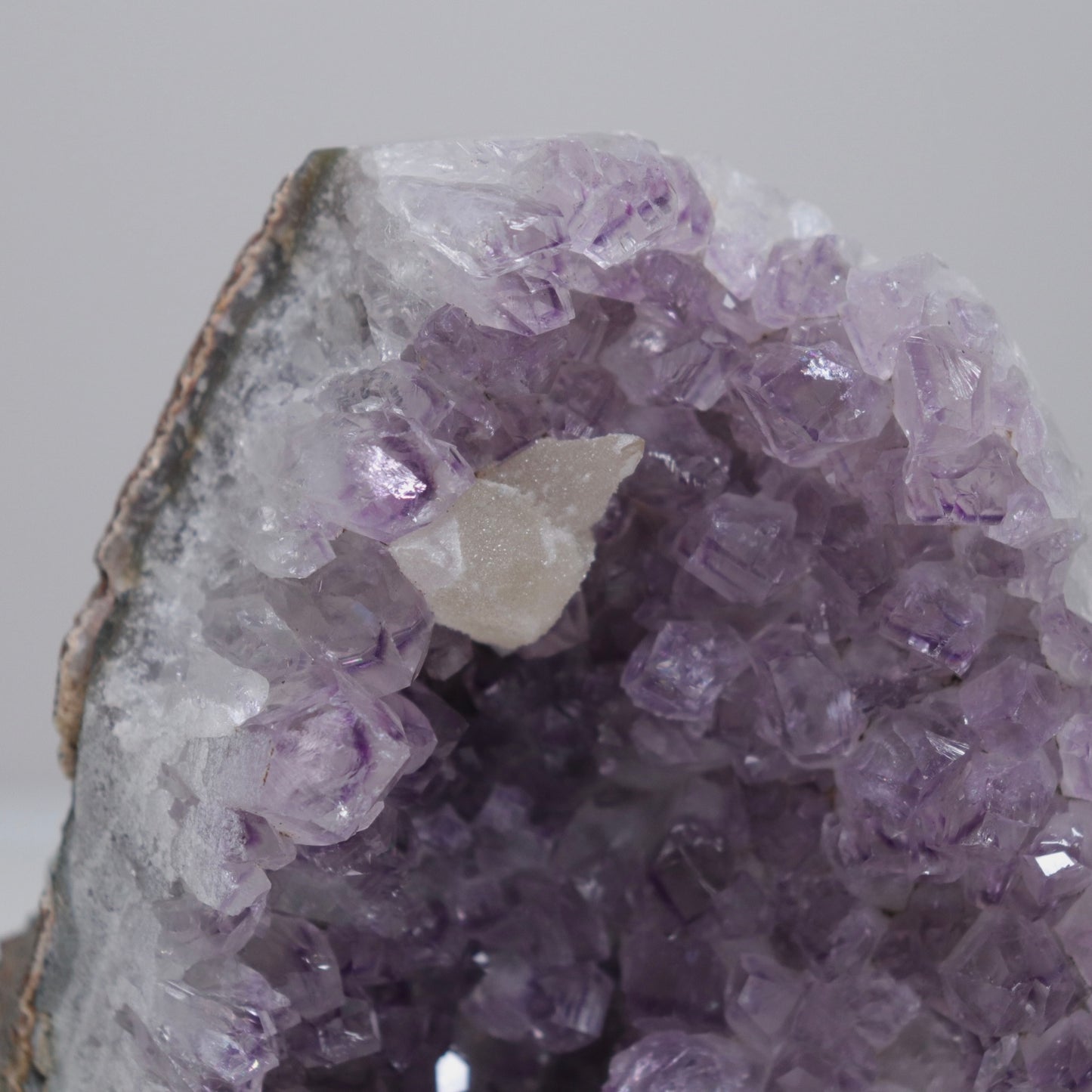 Amethyst Cluster w/Sugar Calcite | 2