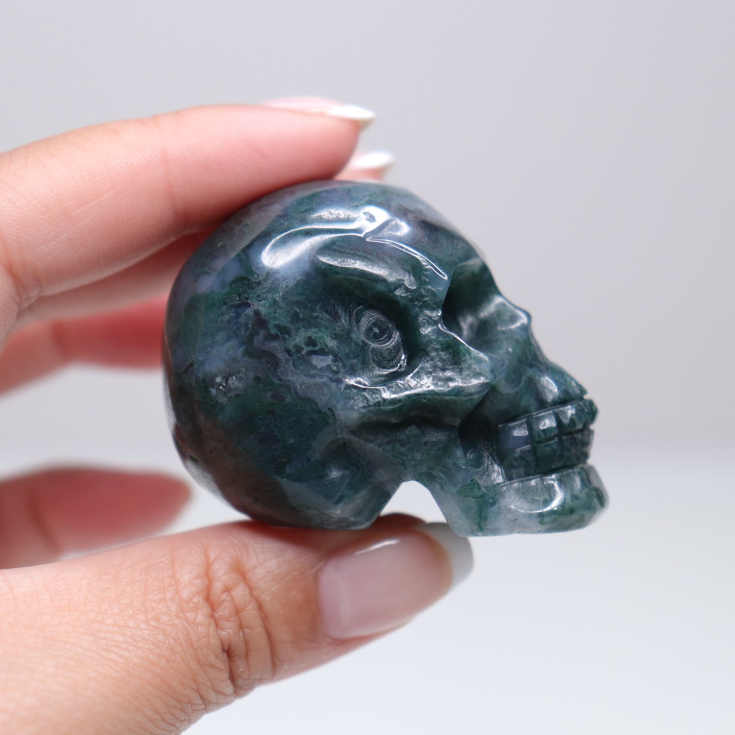 Moss Agate Skull | 4