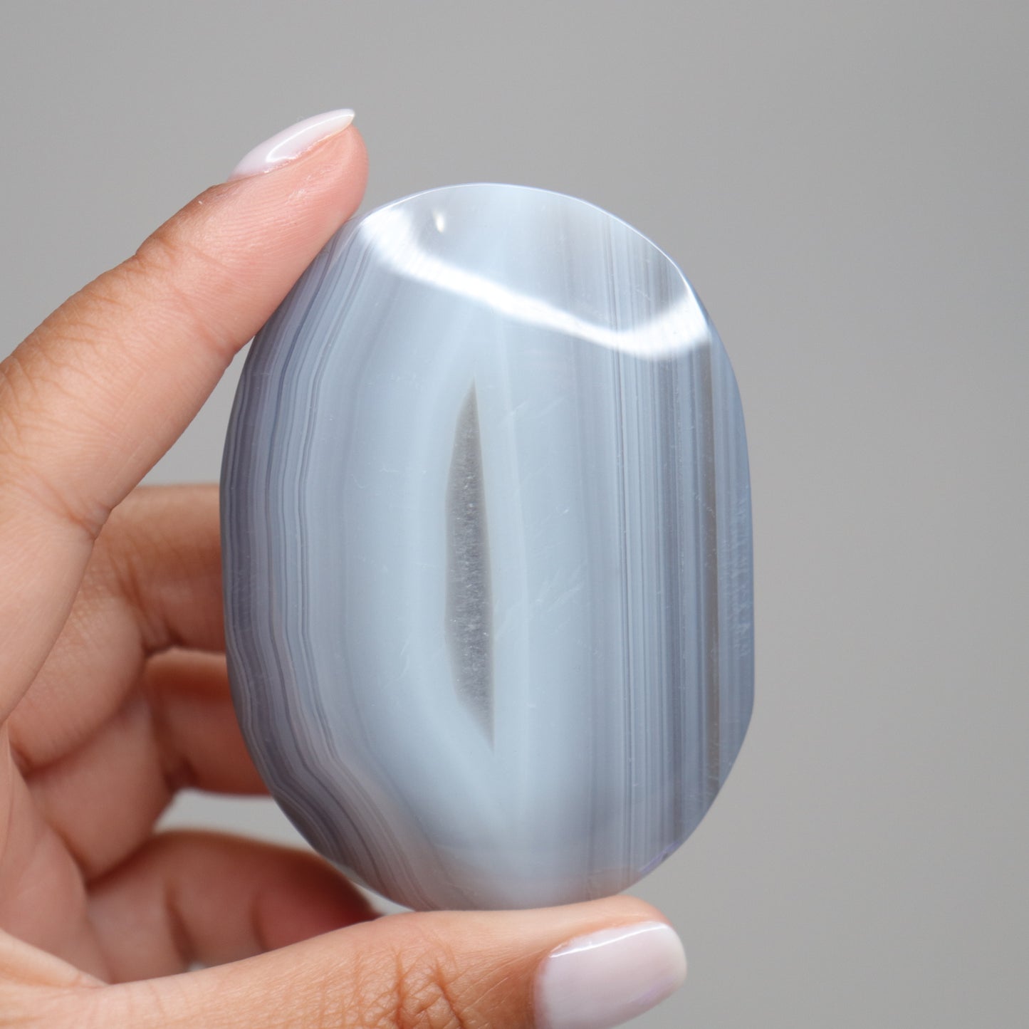 Banded Agate Palm Stone | 2
