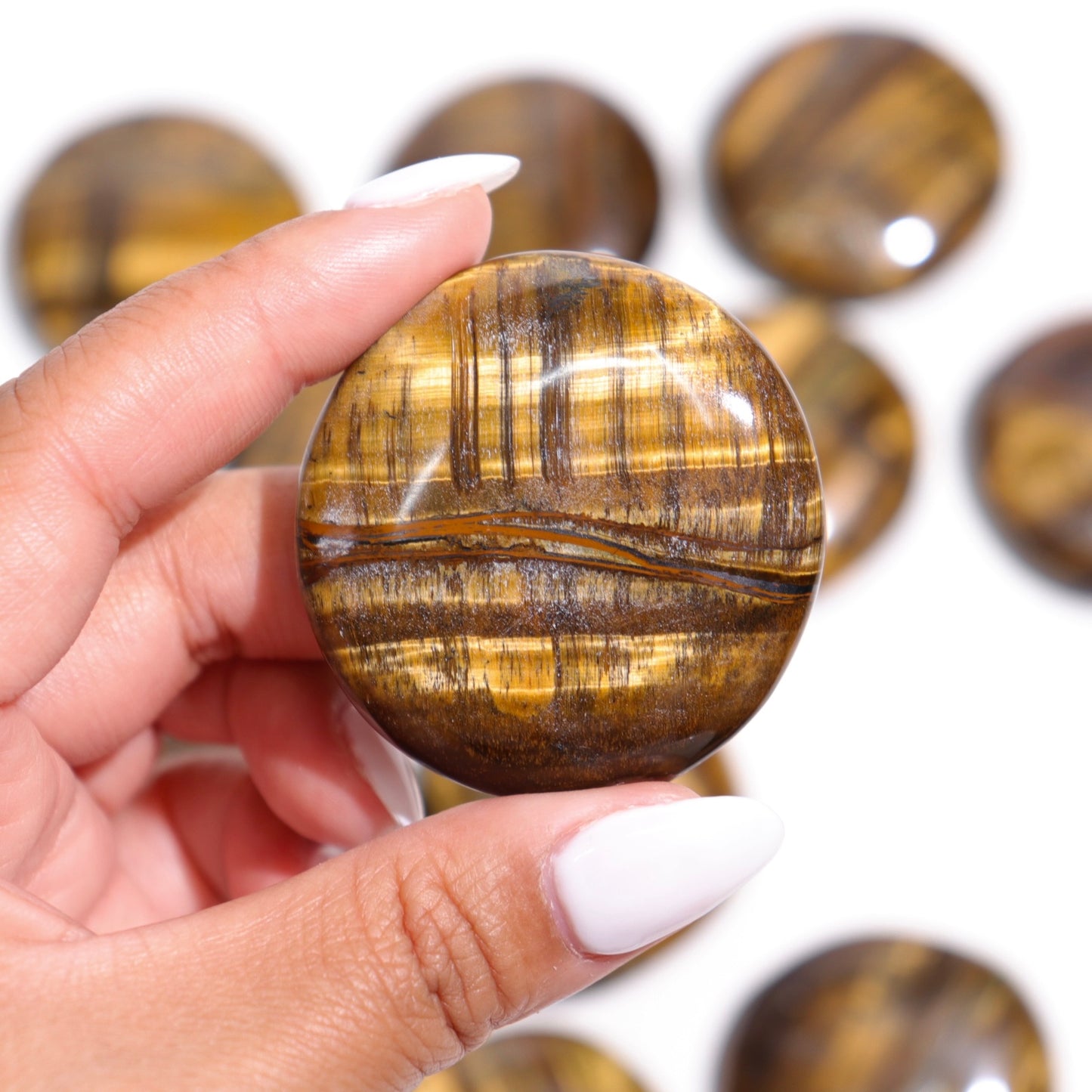 Tiger Eye Flat Stones