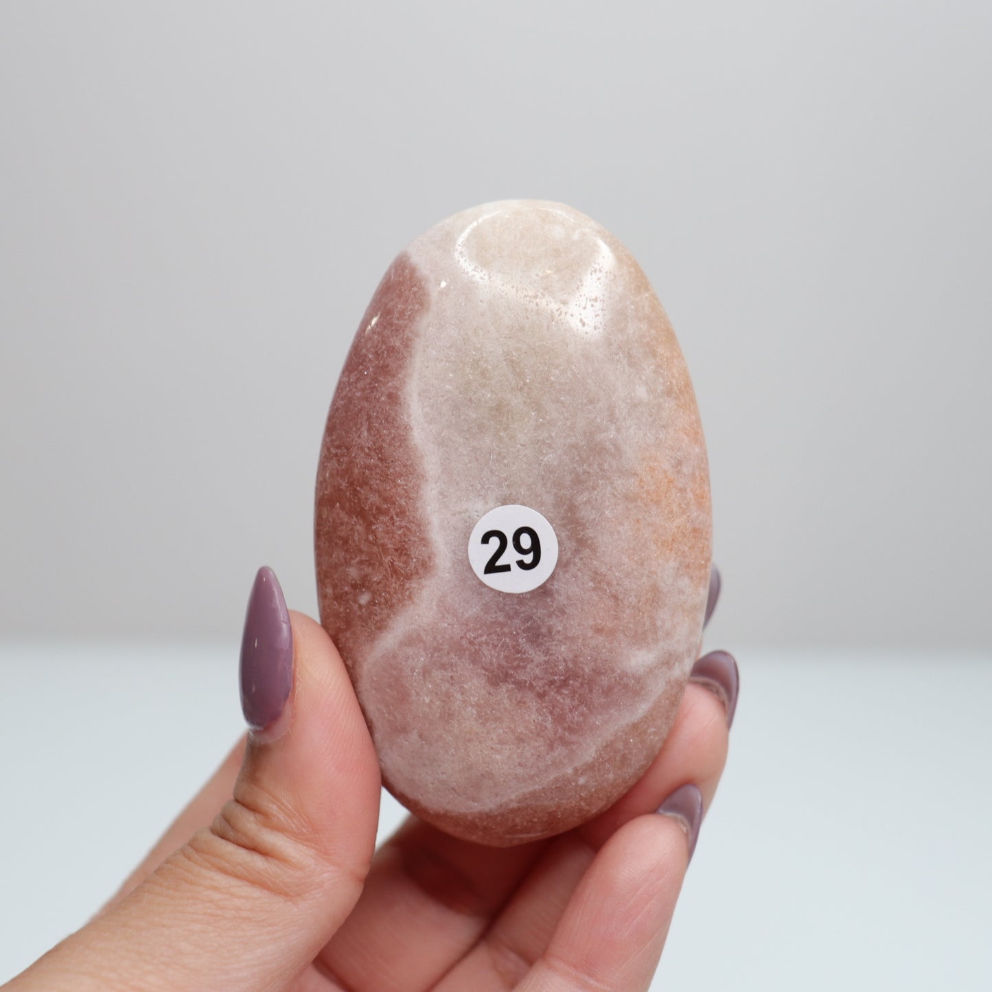 Pink Amethyst Palm Stone | 29