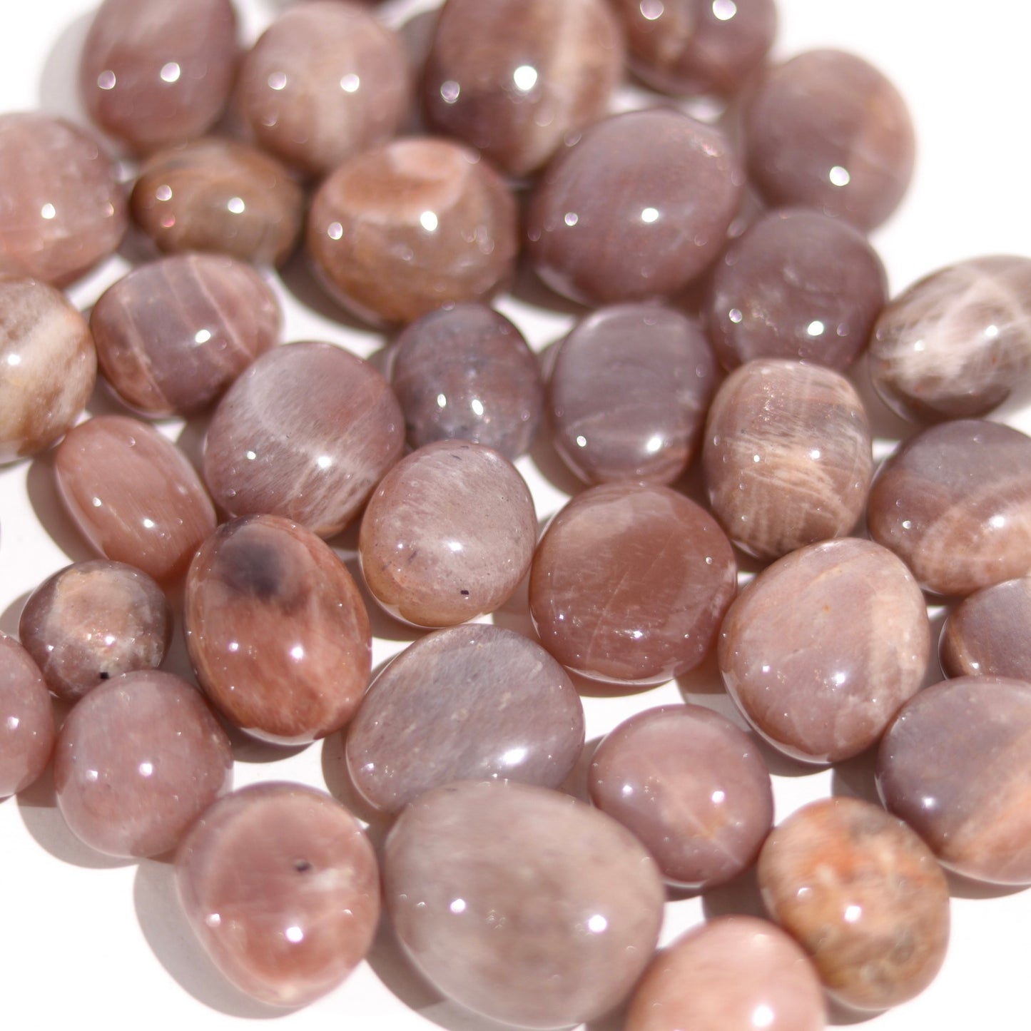 Peach Moonstone X Sunstone Tumbles