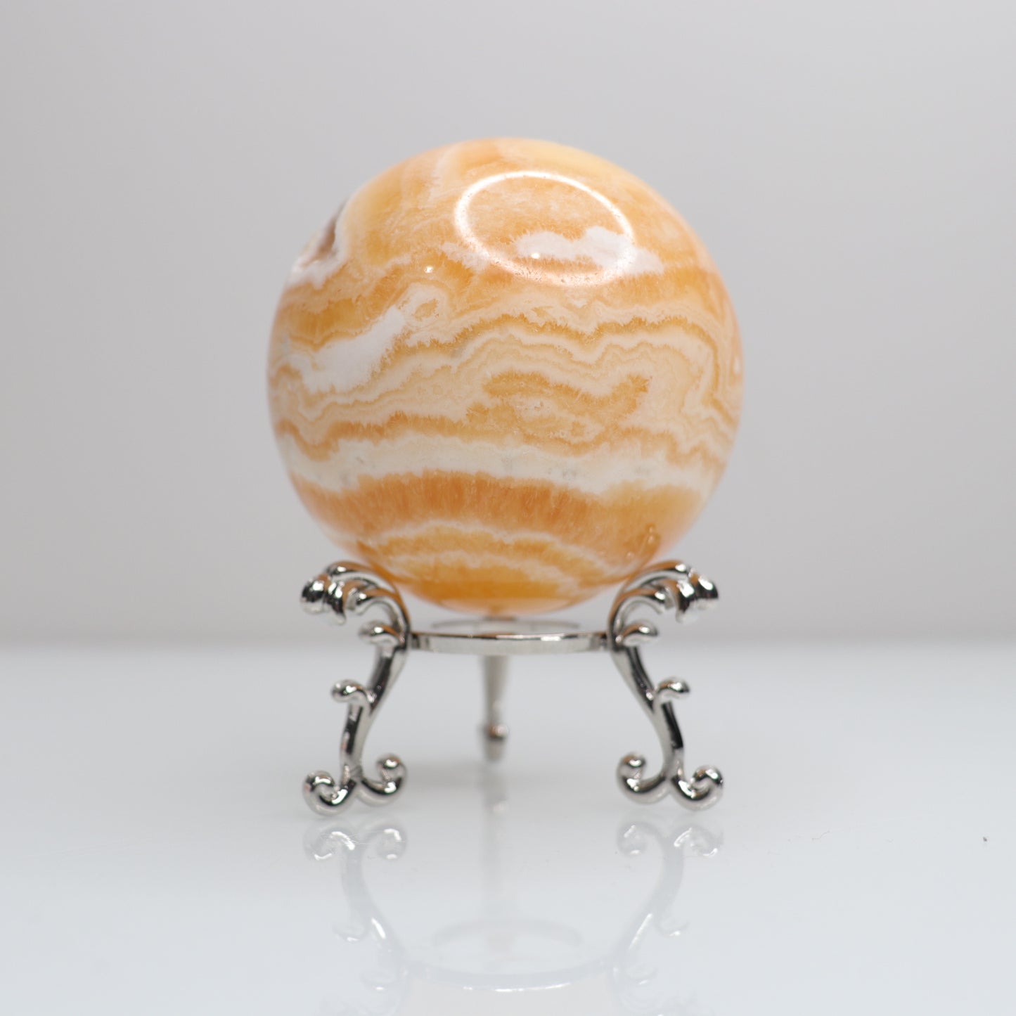 Orange Calcite Sphere | 1