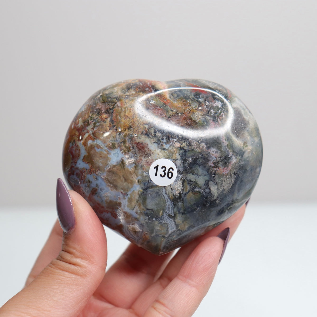 Ocean Jasper Heart 136