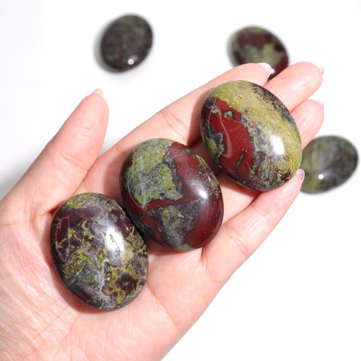Dragon Bloodstone Palm Stones