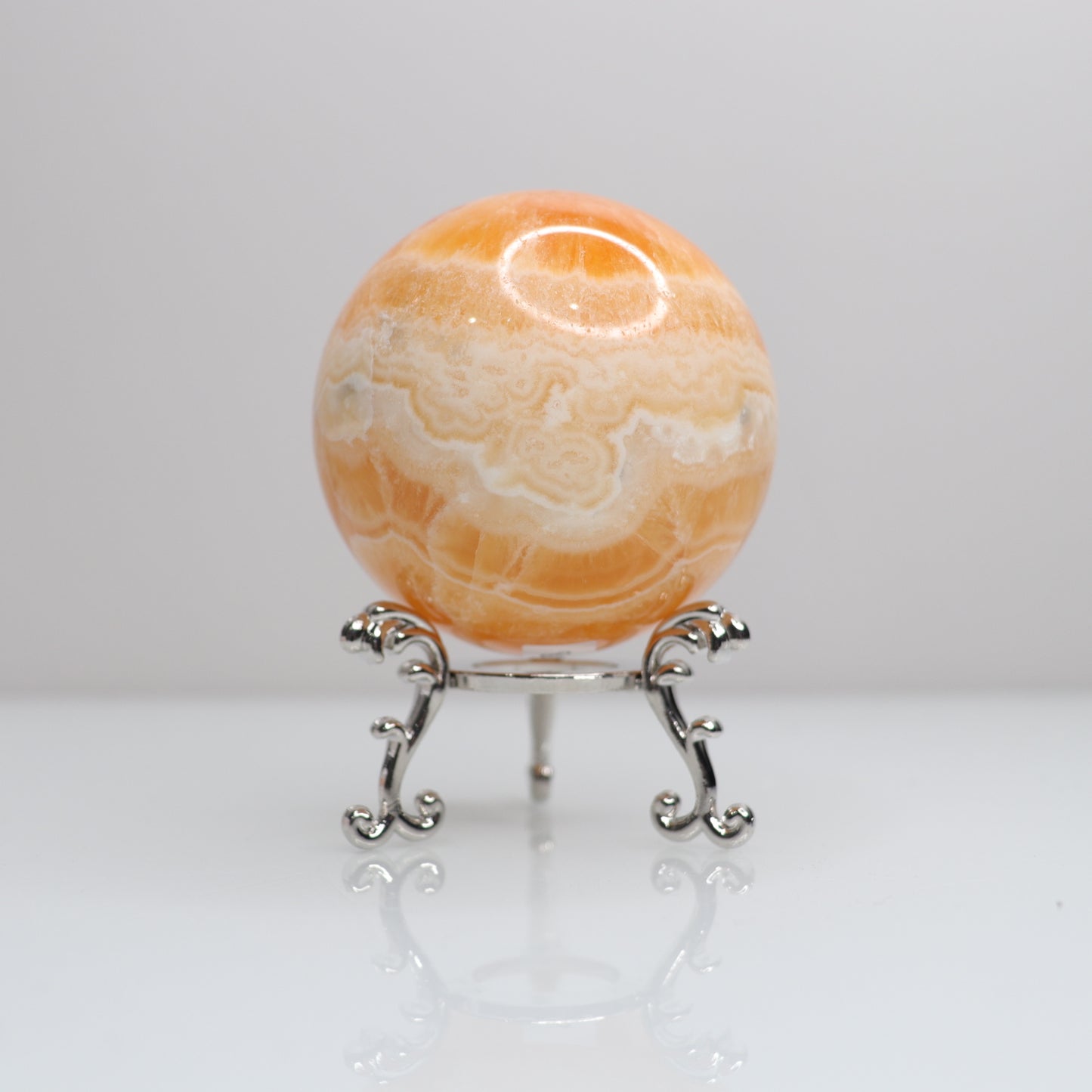Orange Calcite Sphere | 2