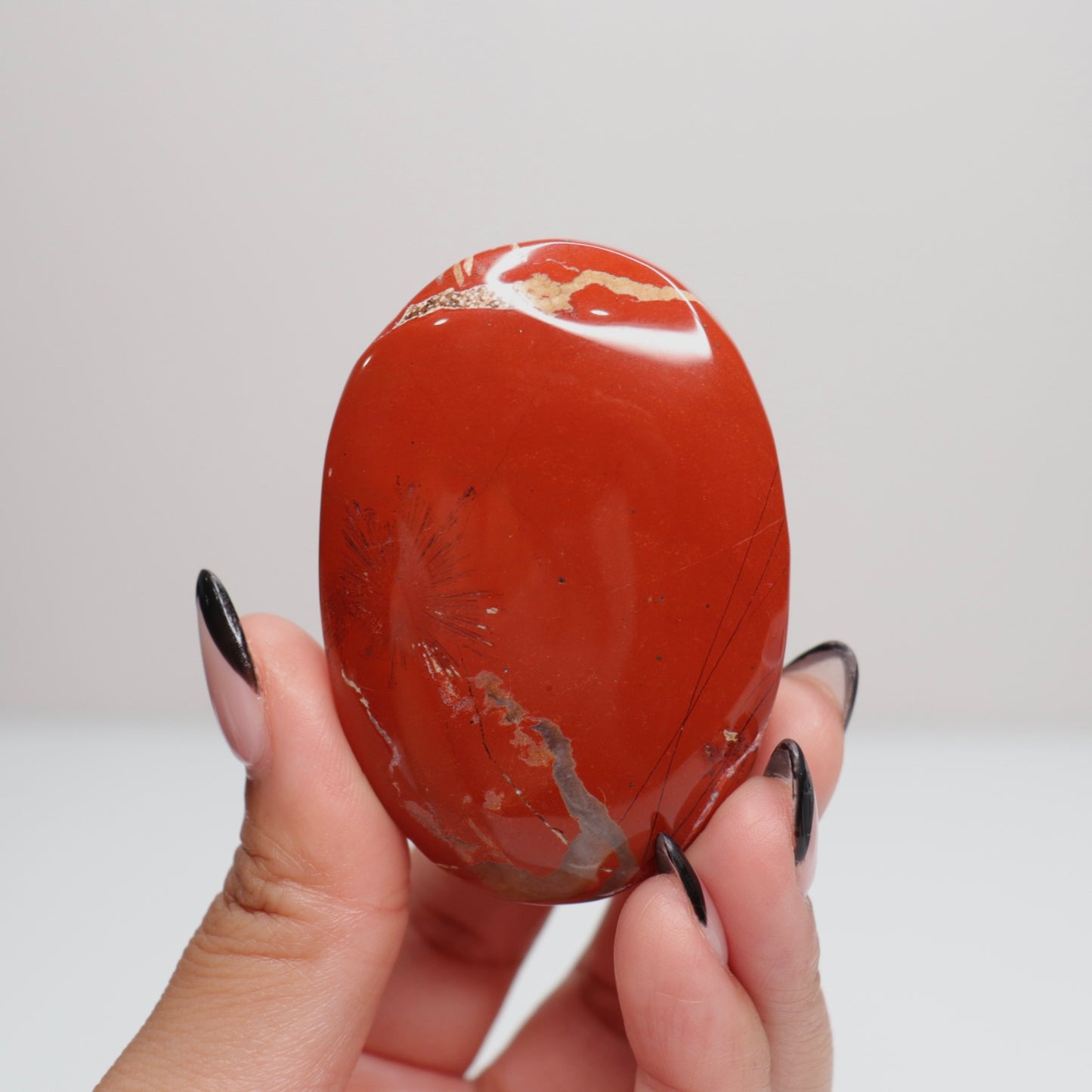 Red Jasper Palm Stone | E