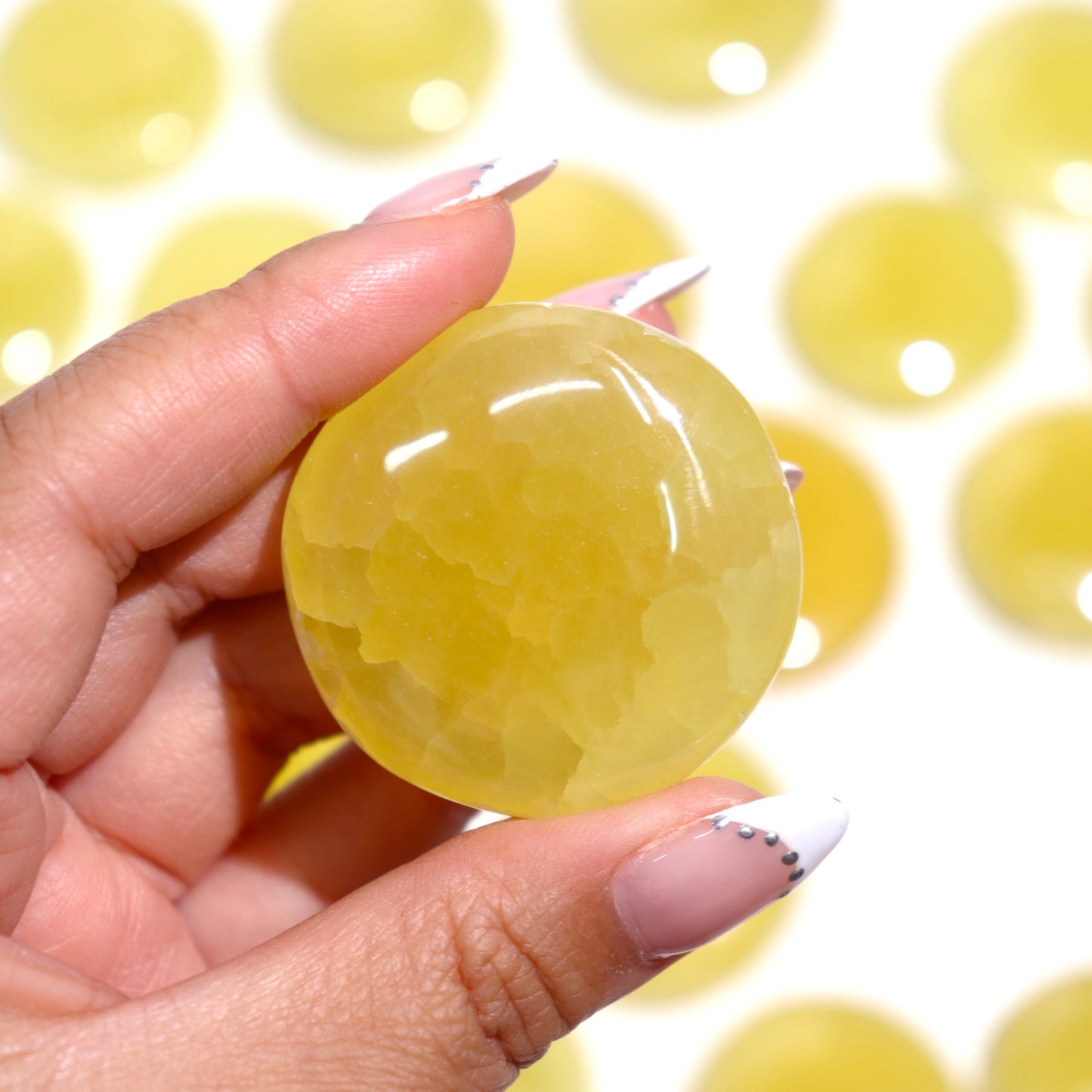 Lemon Calcite Flat Stones