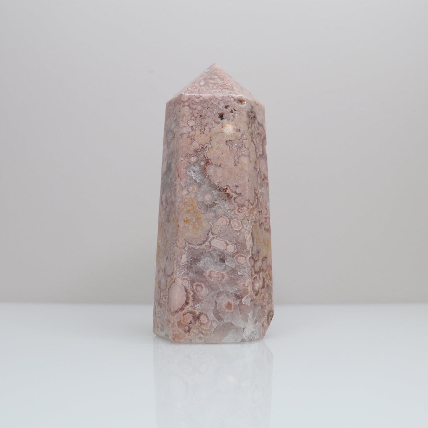 Pink Amethyst X Flower Agate Tower