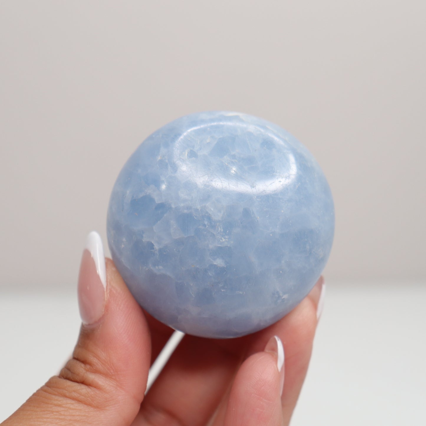 Blue Calcite Palm Stone | 3
