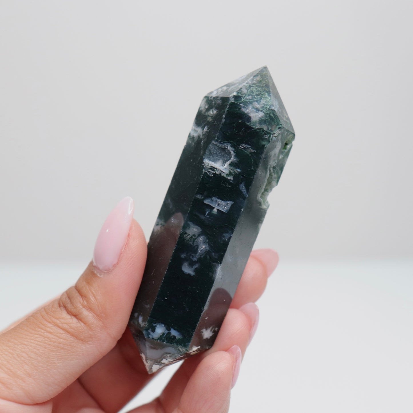 Moss Agate DT w/ Druzy | 3