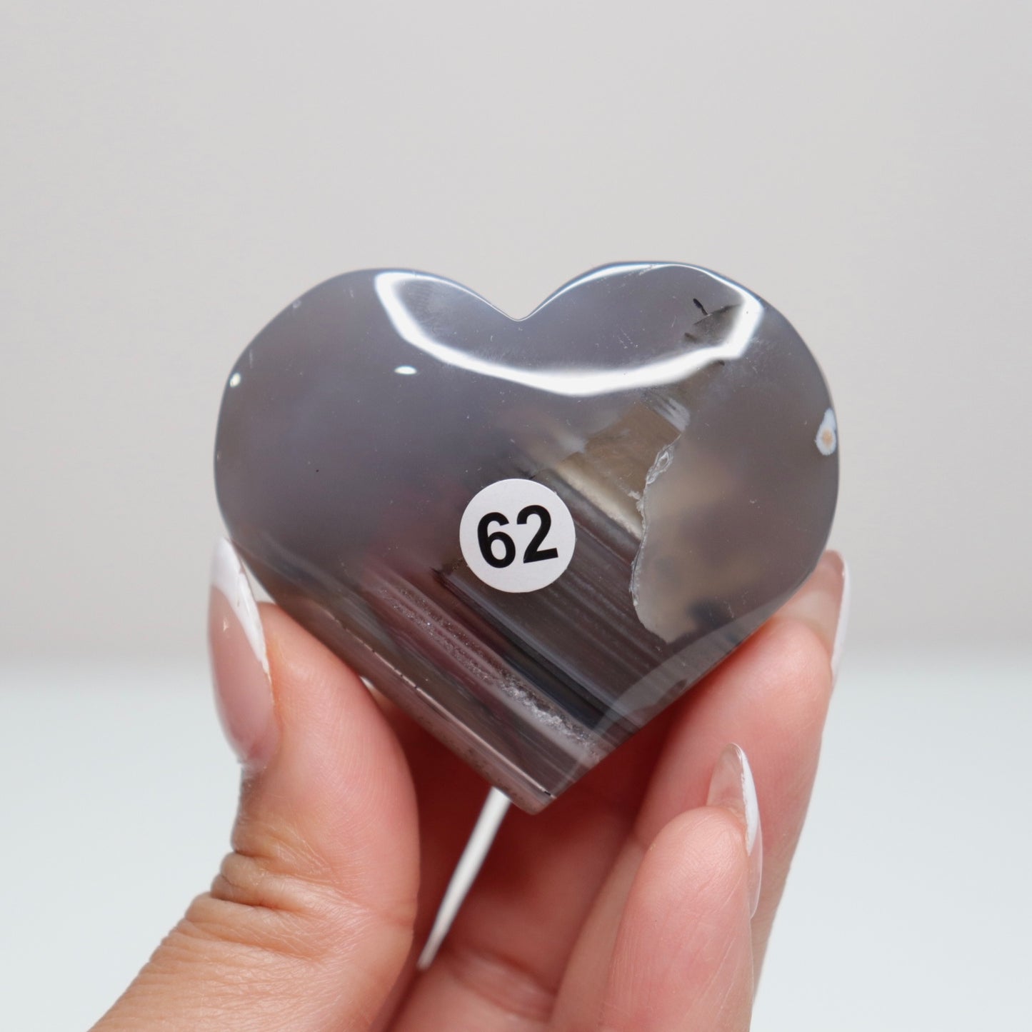Banded Agate Heart 62