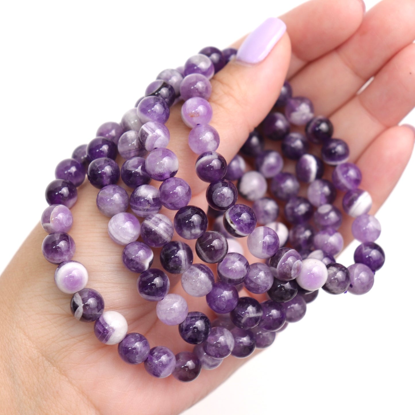 Chevron Amethyst Bracelet | 8mm