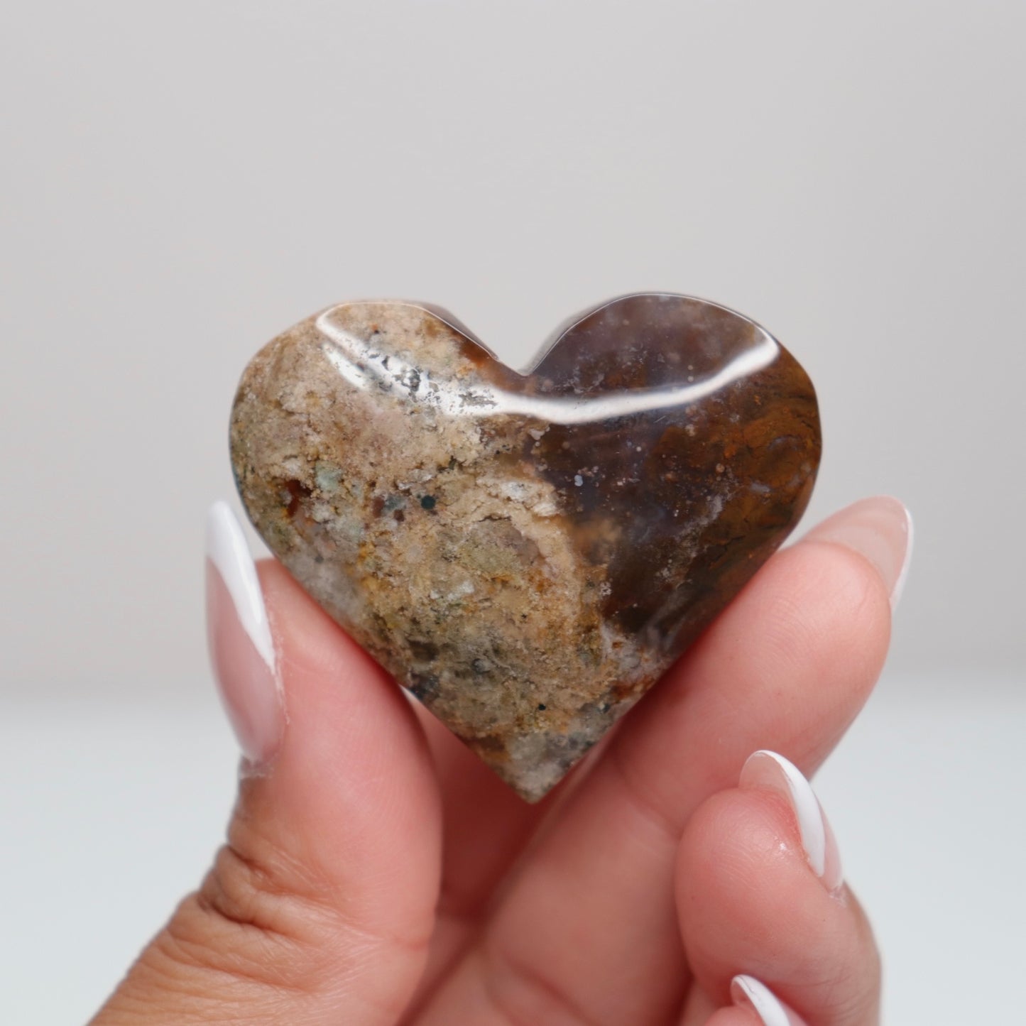 Moss Agate Heart | B