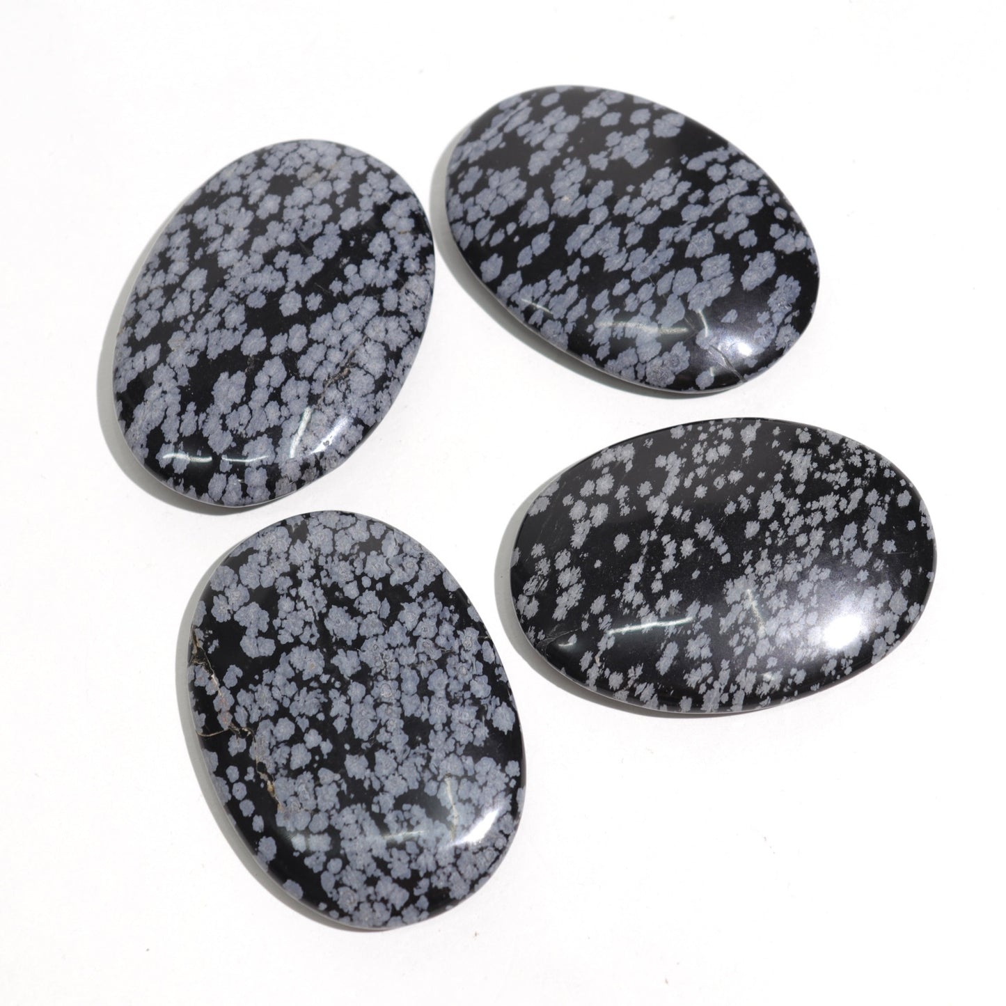Snowflake Obsidian Flat Palm Stones