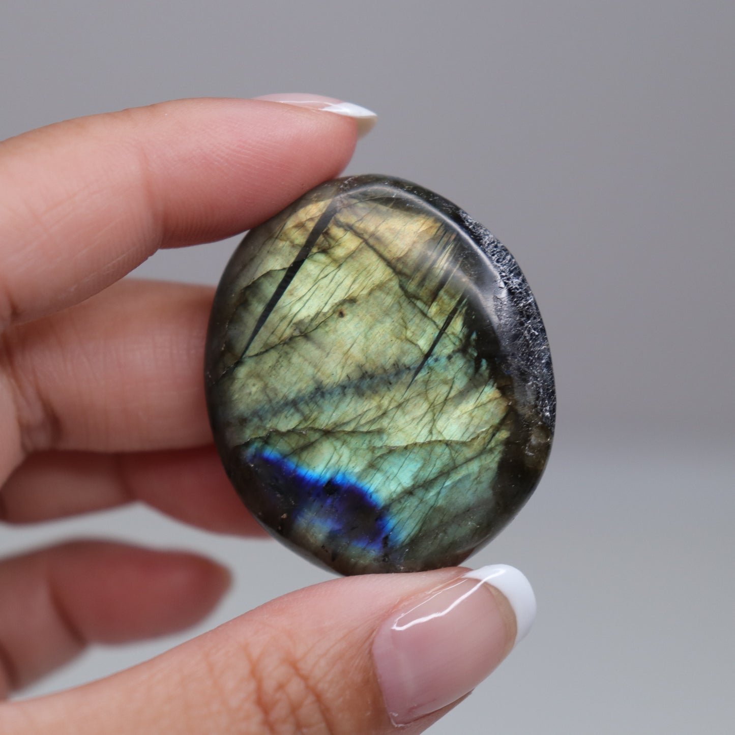 Labradorite Flat Palm Stone | 16