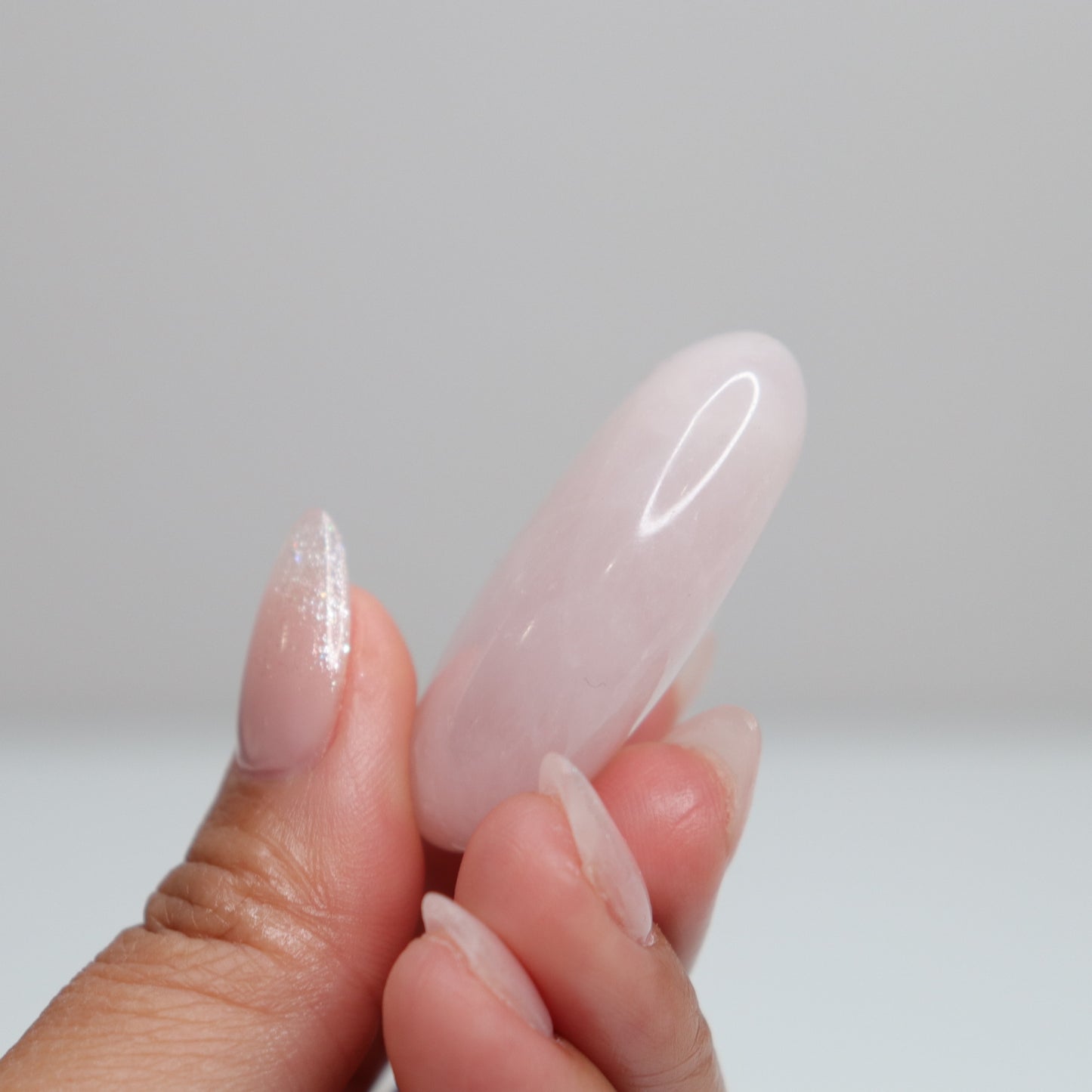 Rose Quartz Palm Stone 48