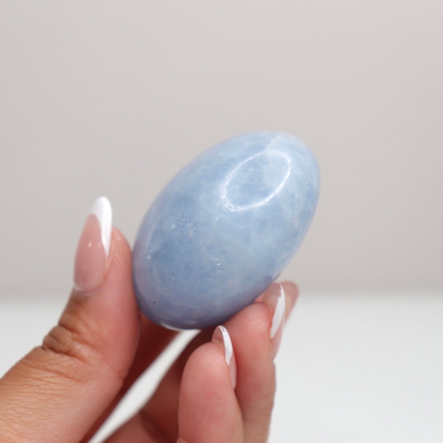 Blue Calcite Palm Stone | 3