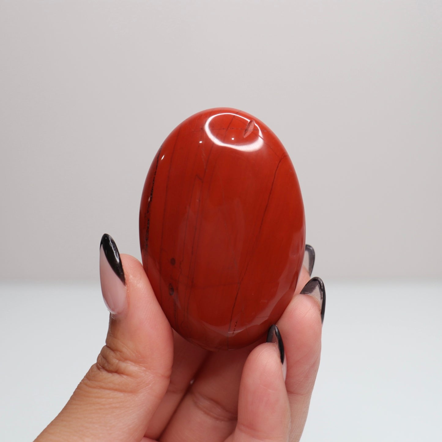 Red Jasper Palm Stone | C