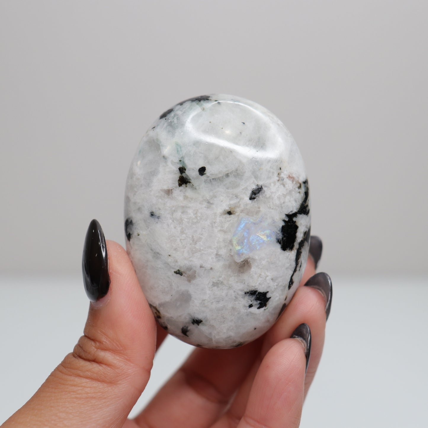 Rainbow Moonstone Palm Stone 68