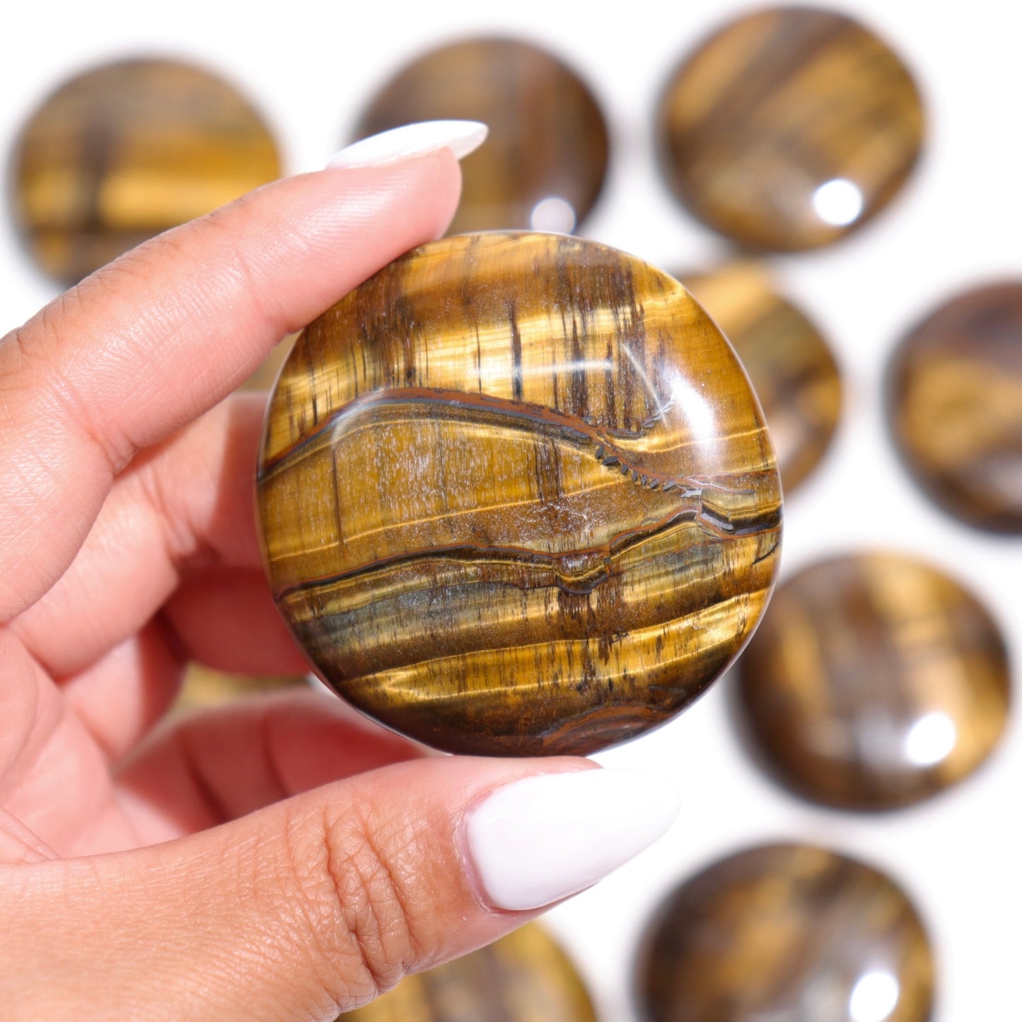 Tiger Eye Flat Stones