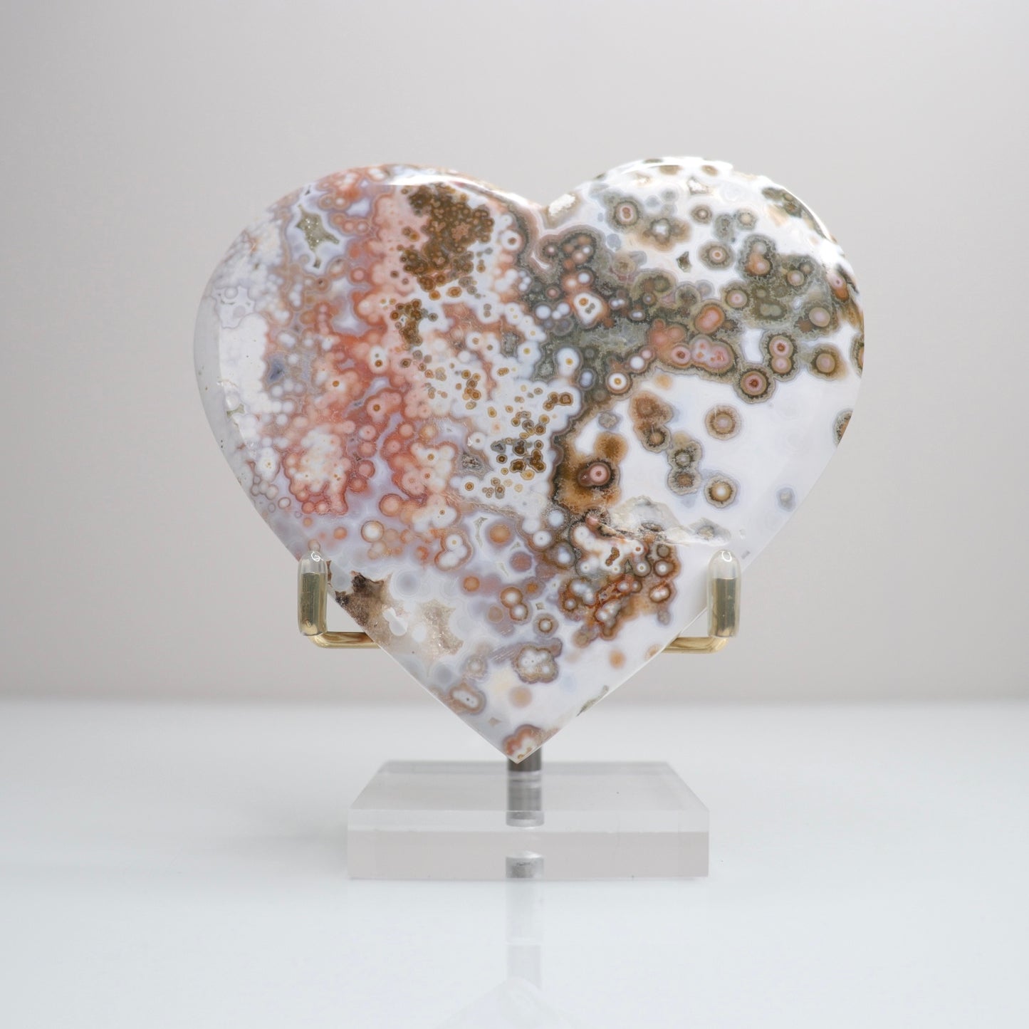 Ocean Jasper Heart w/ stand | C*
