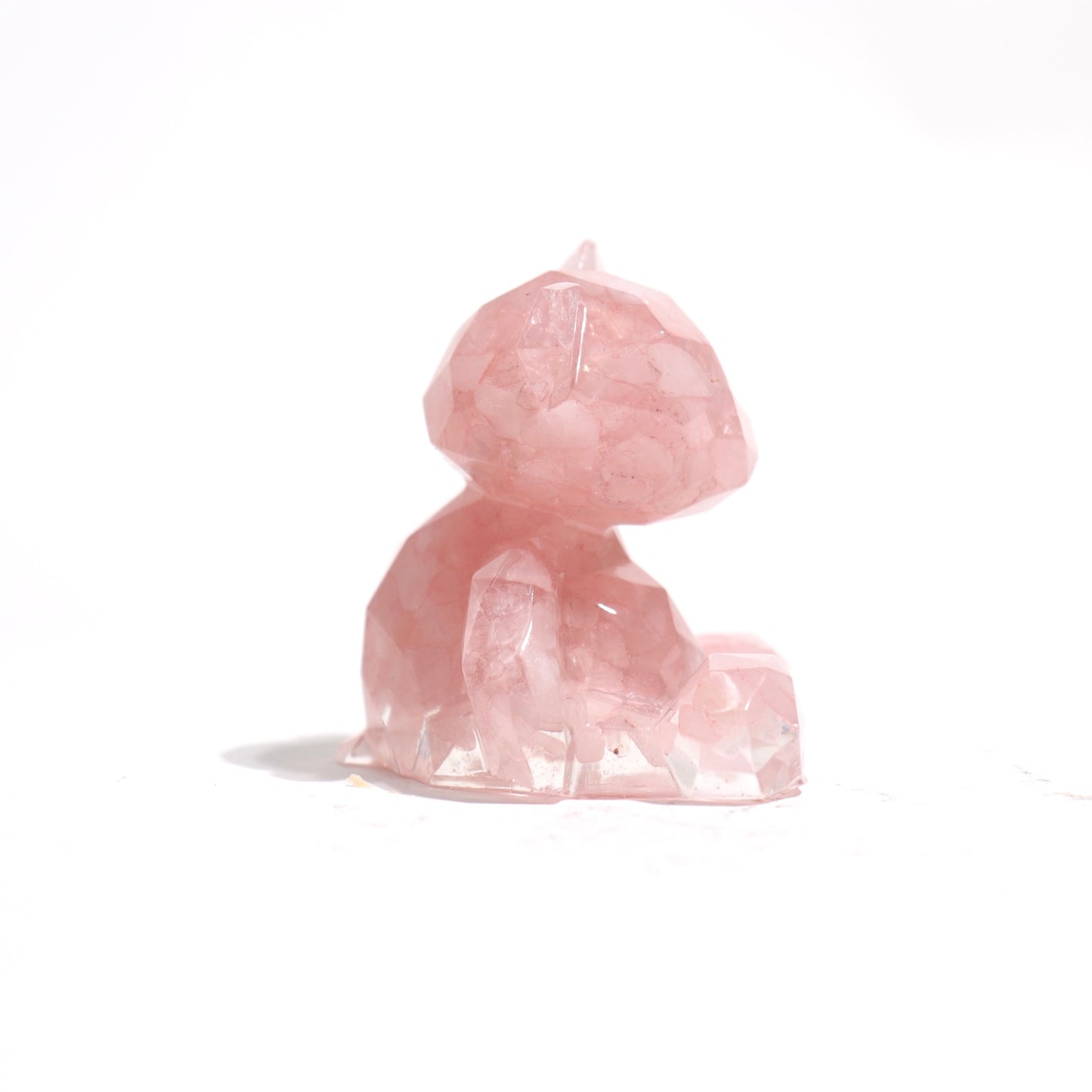 Rose Quartz Resin Bear