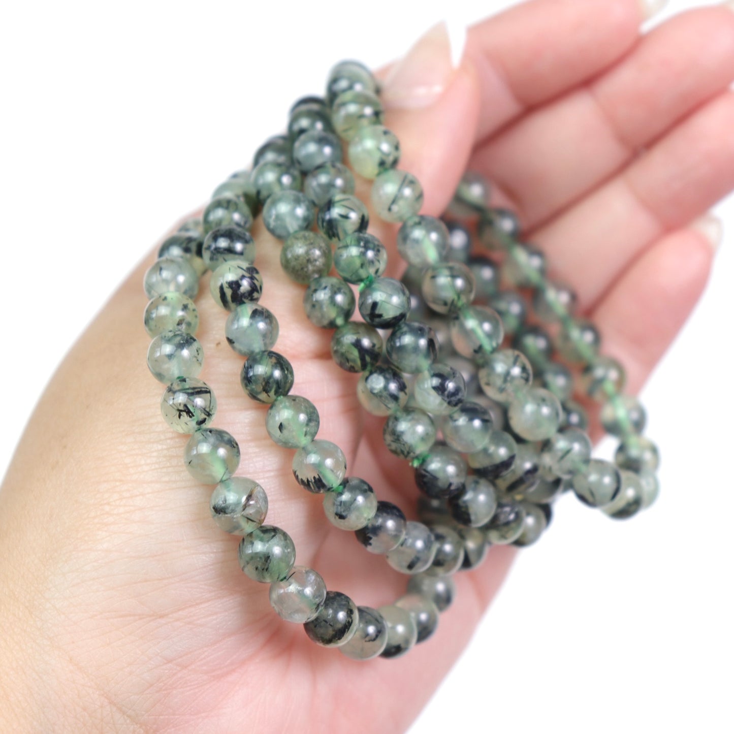 Prehnite Bracelets | 7-7.75mm