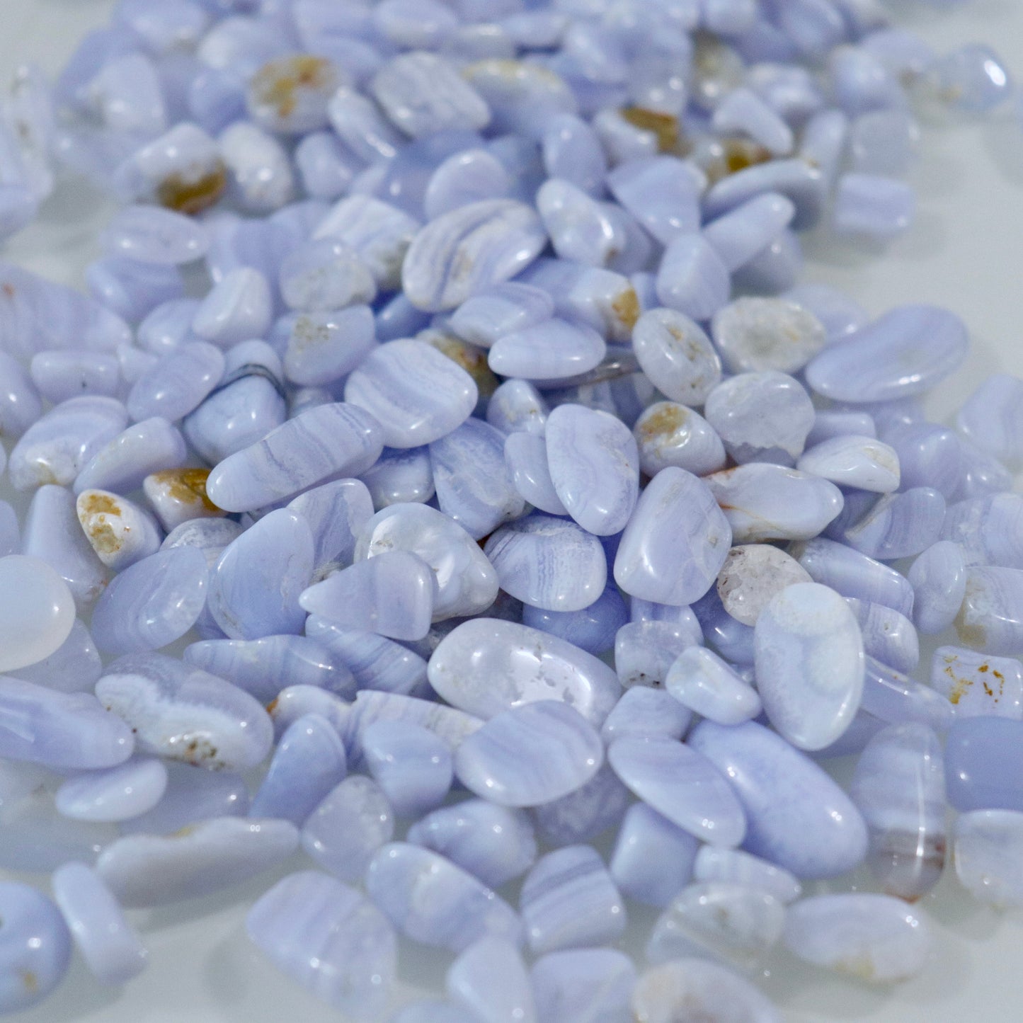 Blue Lace Agate Chips- Crescents & Crystals