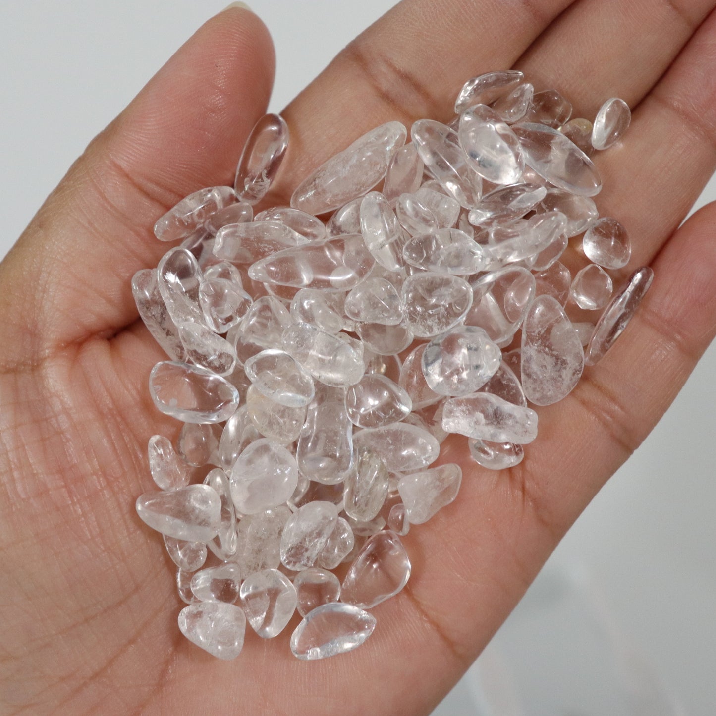 Clear Quartz Chips- Crescents & Crystals