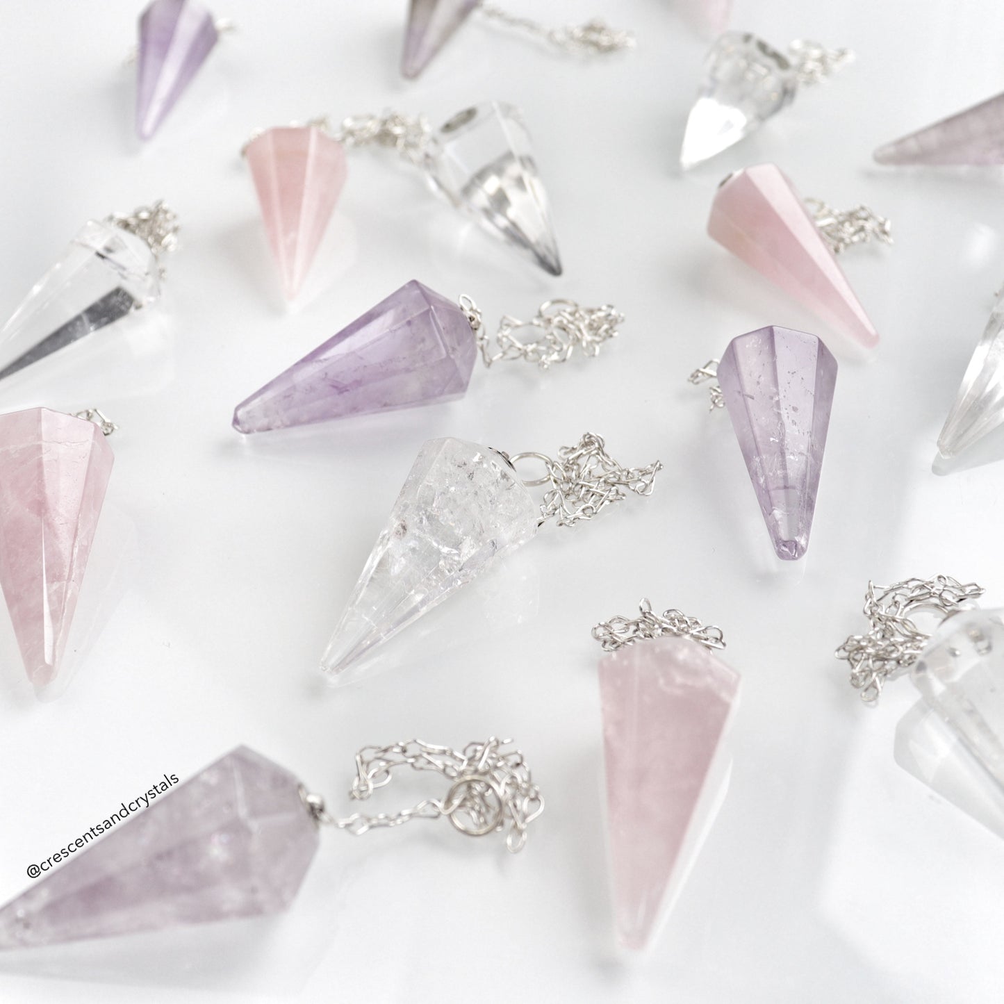 Crystal Pendulums - Crescents & Crystals