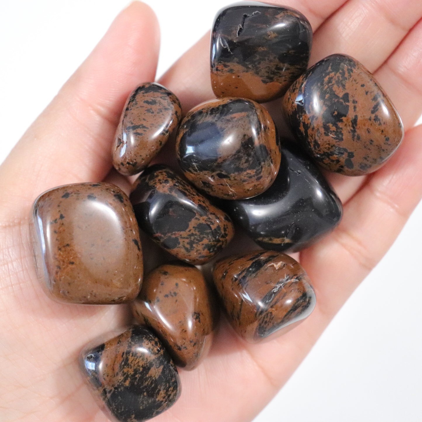 Mahogany Obsidian Tumbles - Crescents & Crystals
