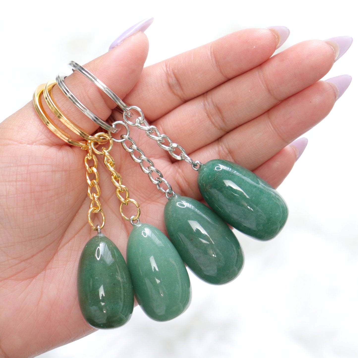 Green Aventurine- Crescents & Crystals