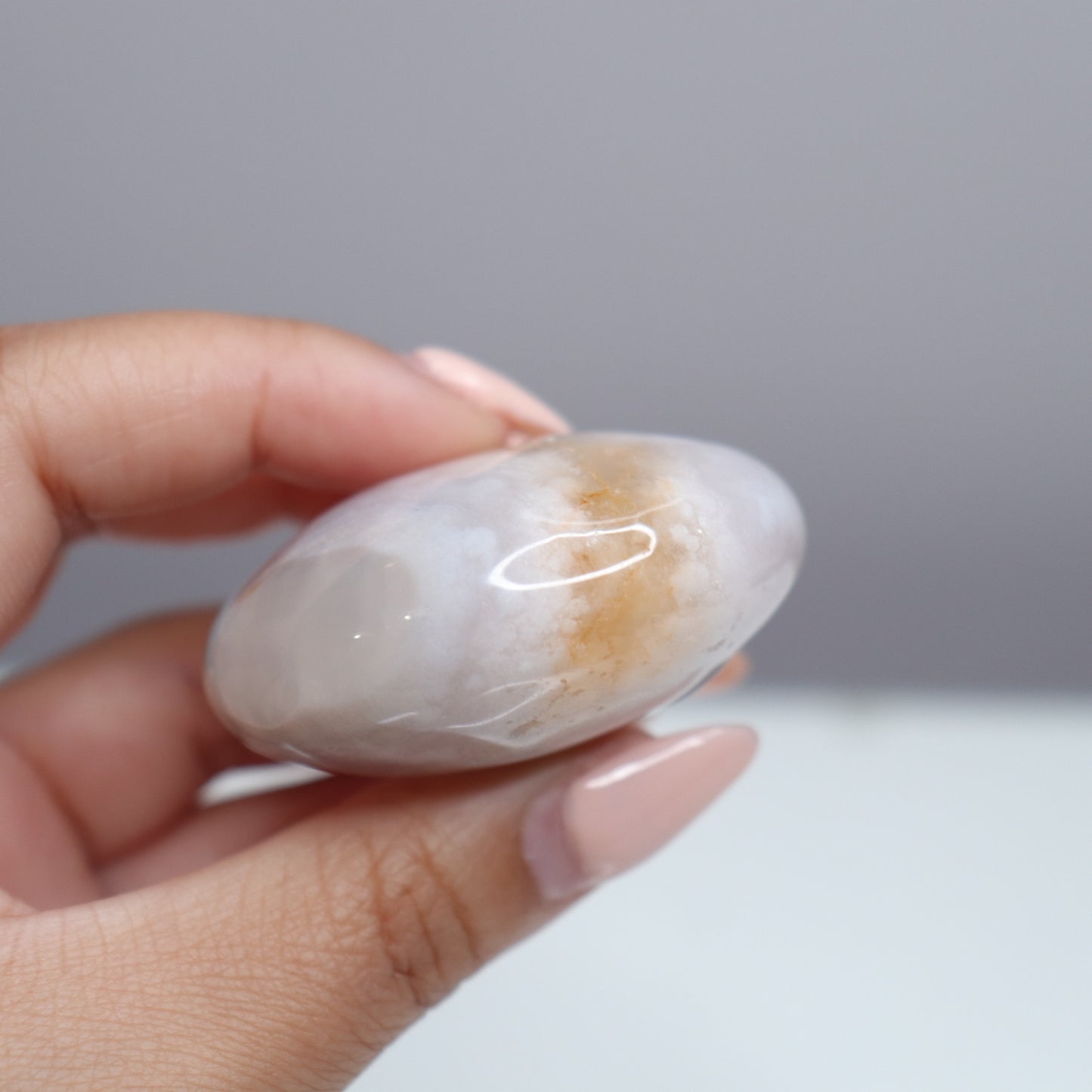 Flower Agate Round x Pink Amethyst | 10