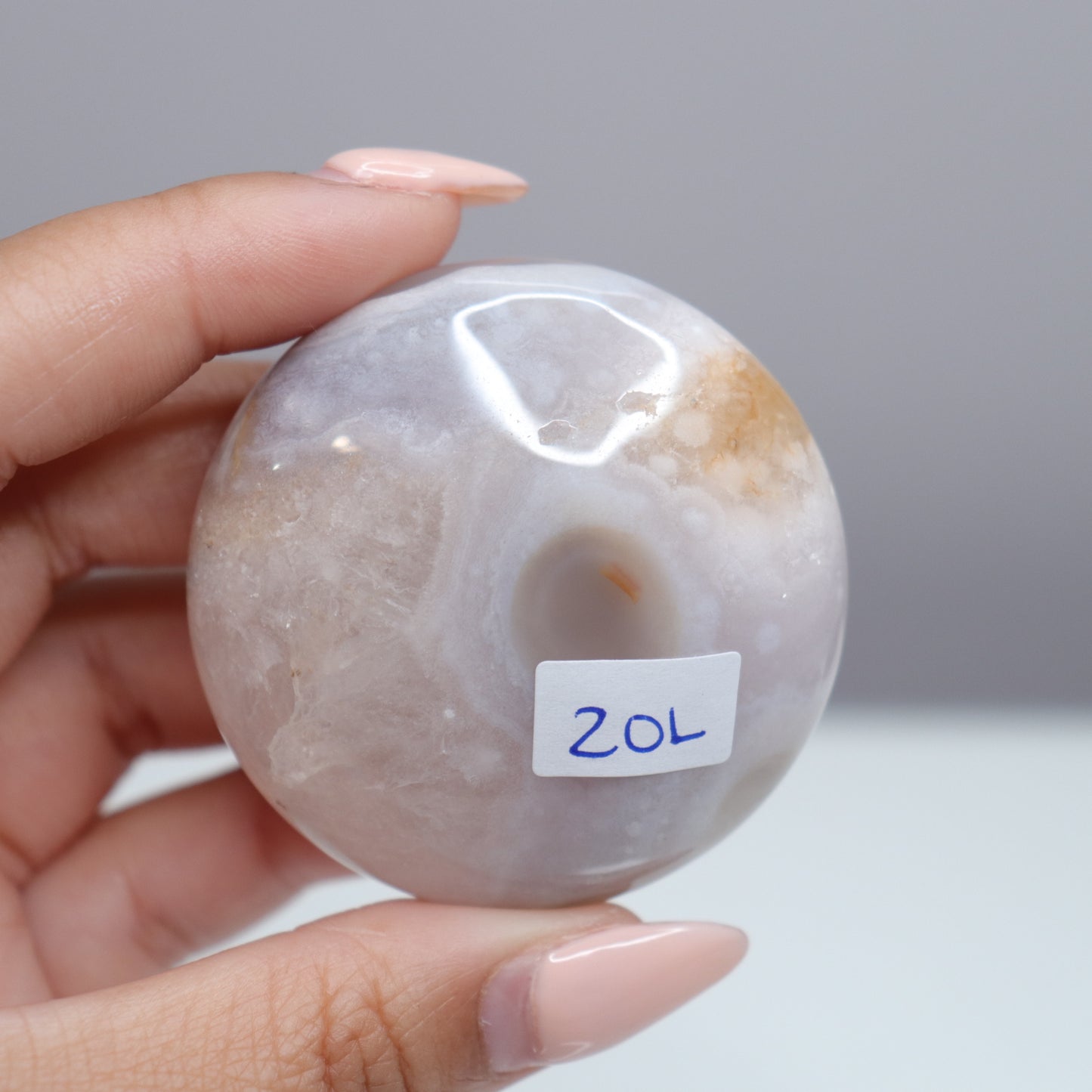 Flower Agate Round x Pink Amethyst | 10