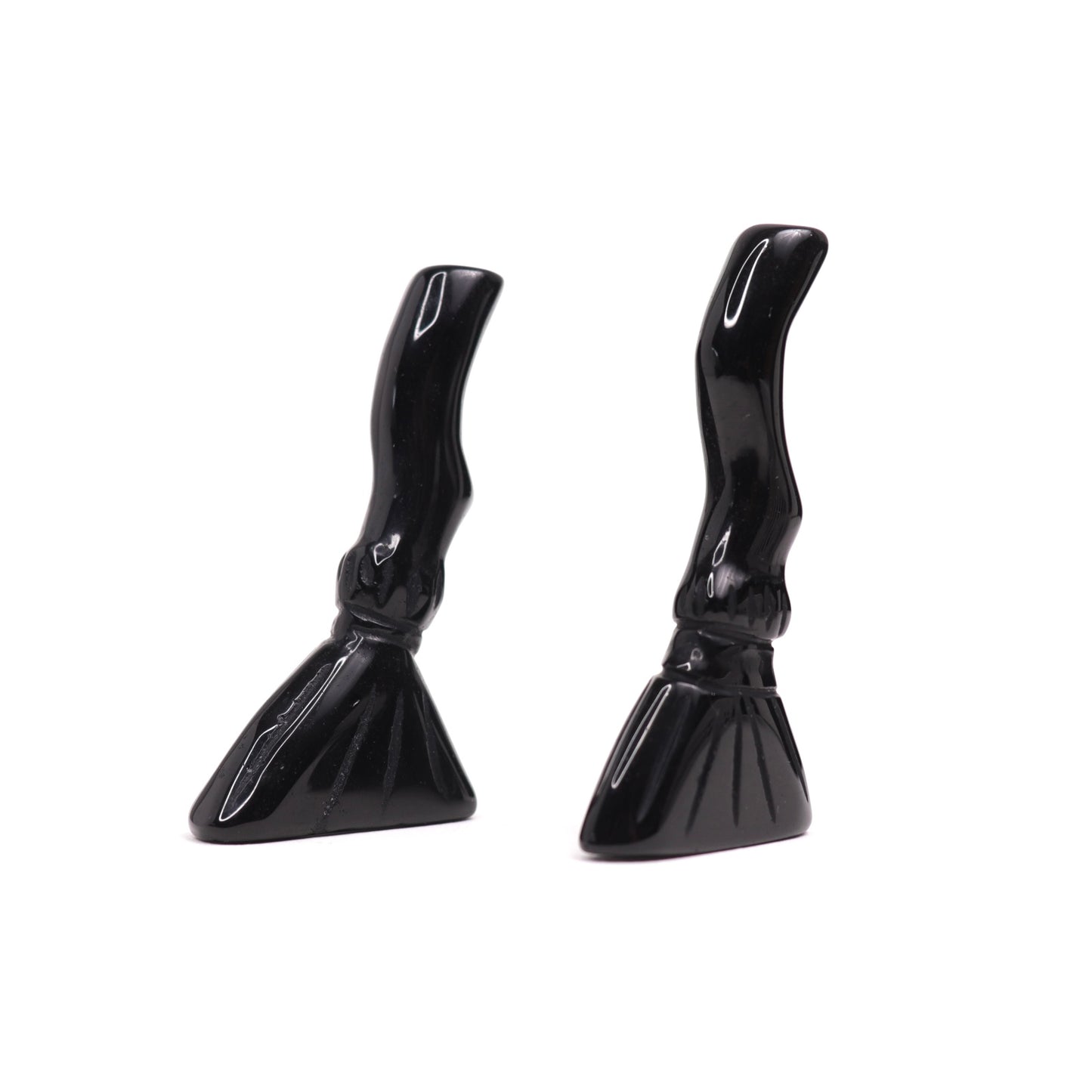 Yooperlite/Black/Silver Sheen Obsidian Witch Brooms
