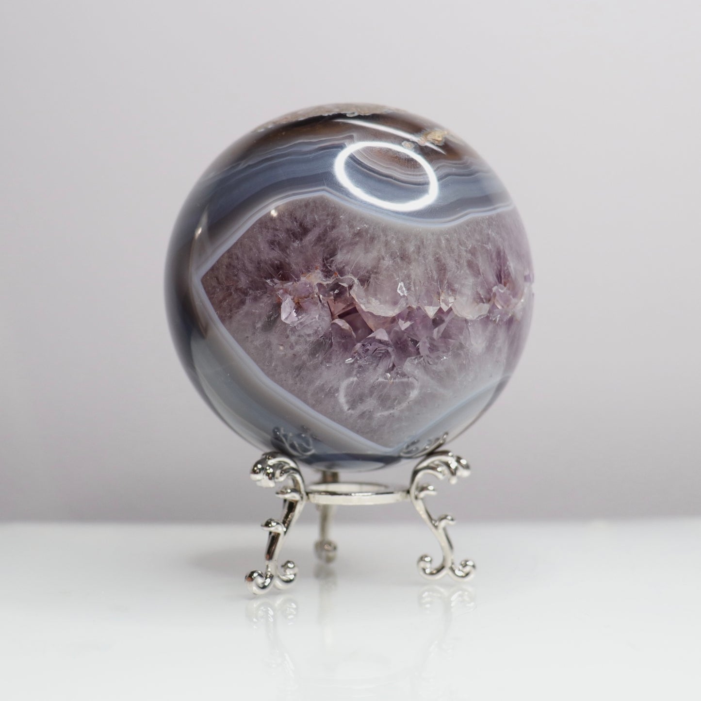 Amethyst Agate Sphere