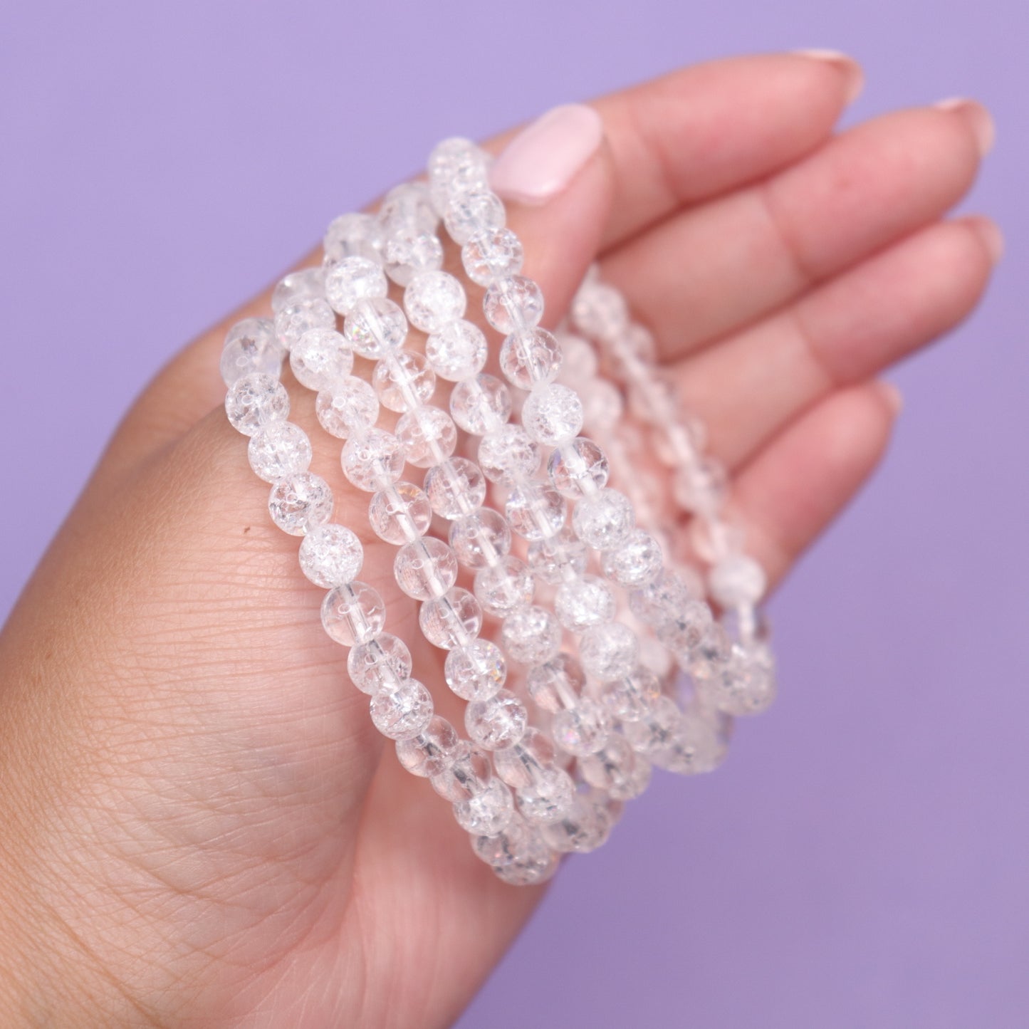 Fire & Ice Quartz Bracelet | 6-8mm