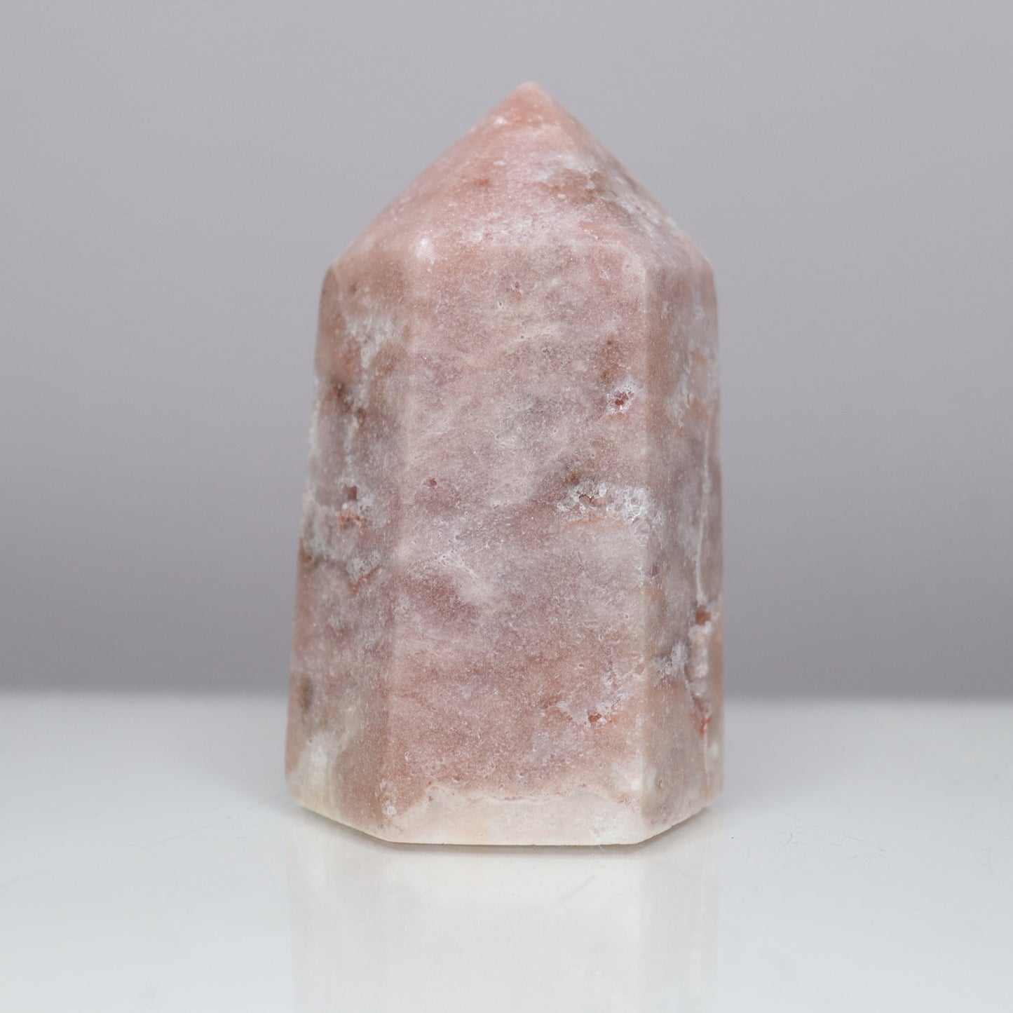 Pink Amethyst Tower- Crescents & Crystals